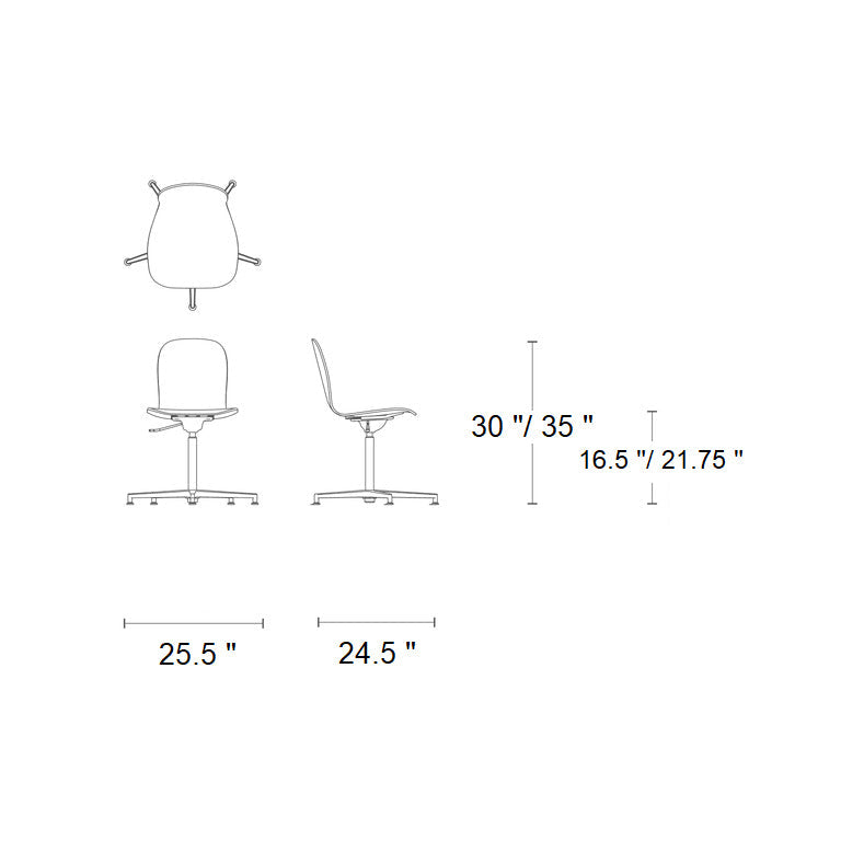 Mobile / Tate Wood Office Chair designed by Jasper Morrison for Cappellini