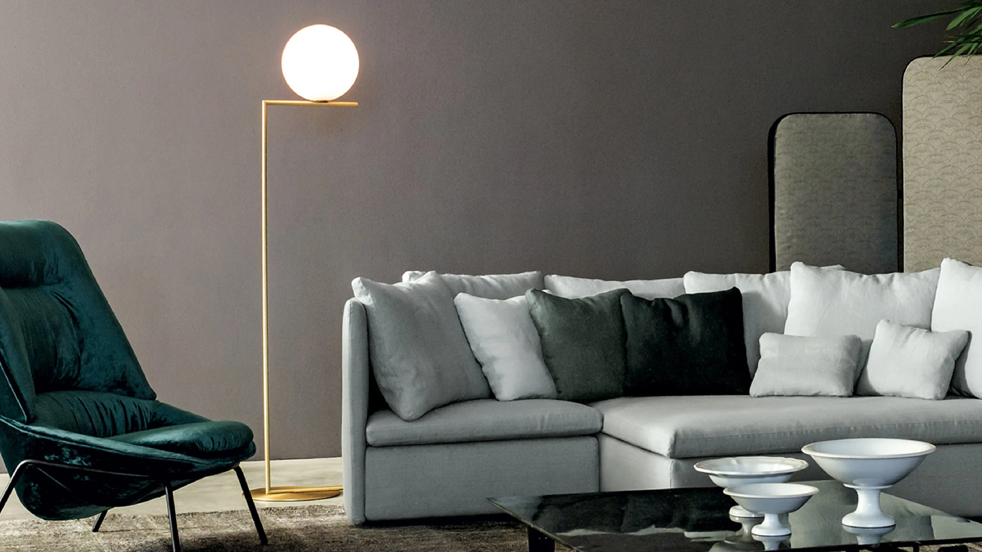 Desktop / WhiteMenu / IC Floor Lamp, designed by Michael Anastassiades made by Flos