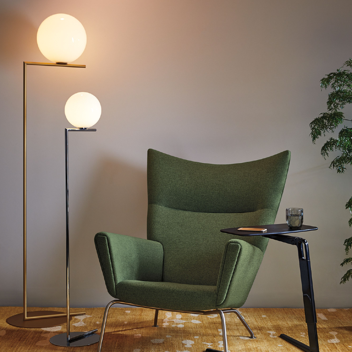Mobile / WhiteMenu / IC Floor Lamp, designed by Michael Anastassiades made by Flos