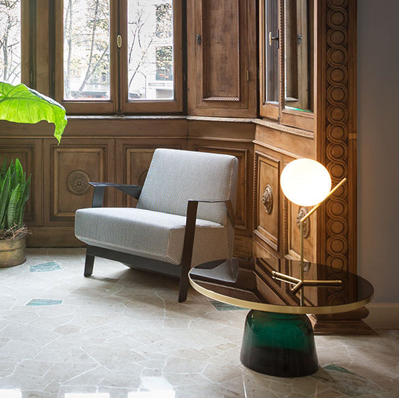 Brass / Mobile / IC Lights T1 High Table Lamp, designed by Michael Anastassiades for Flos