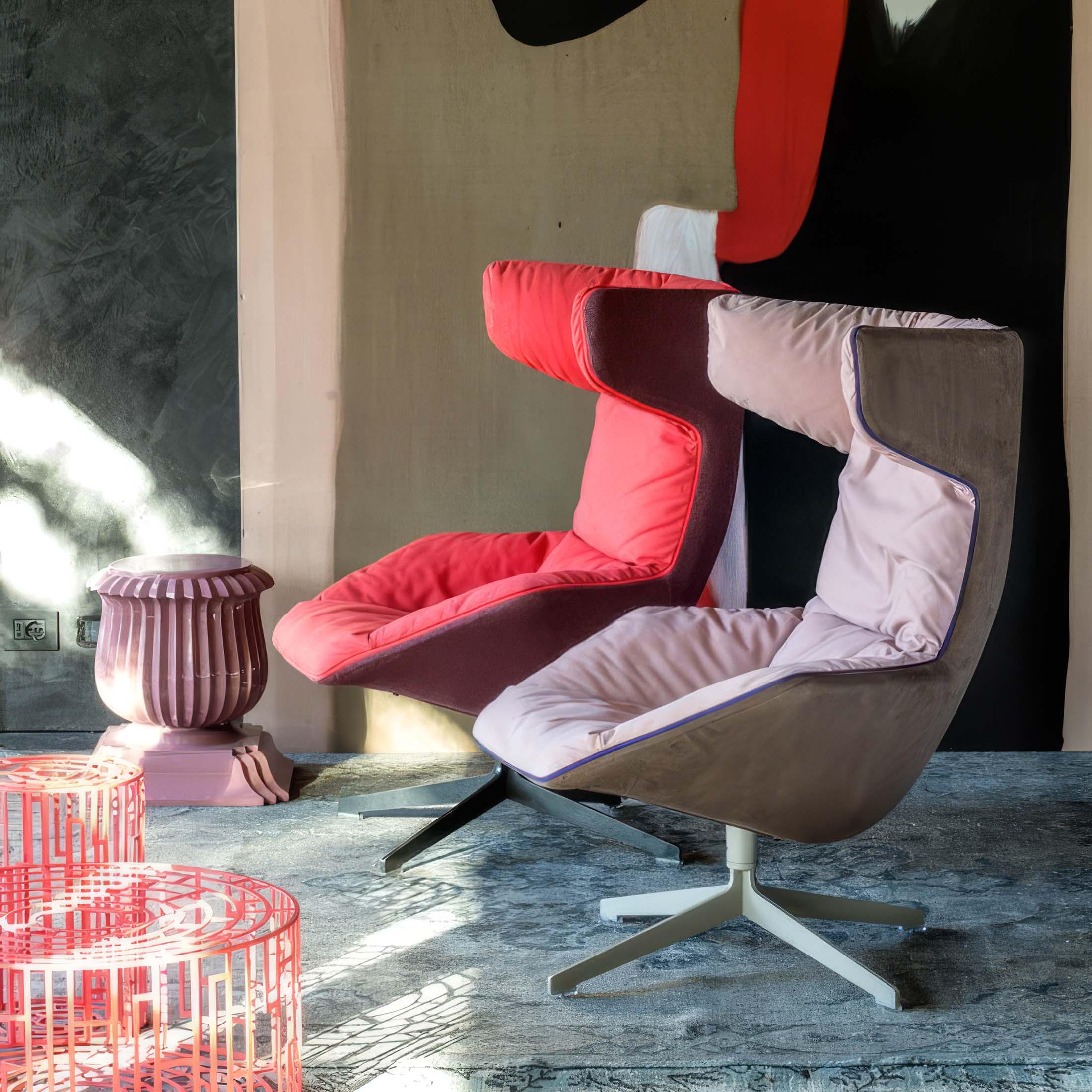 Take a Line for a Walk Revolving Armchair by Moroso