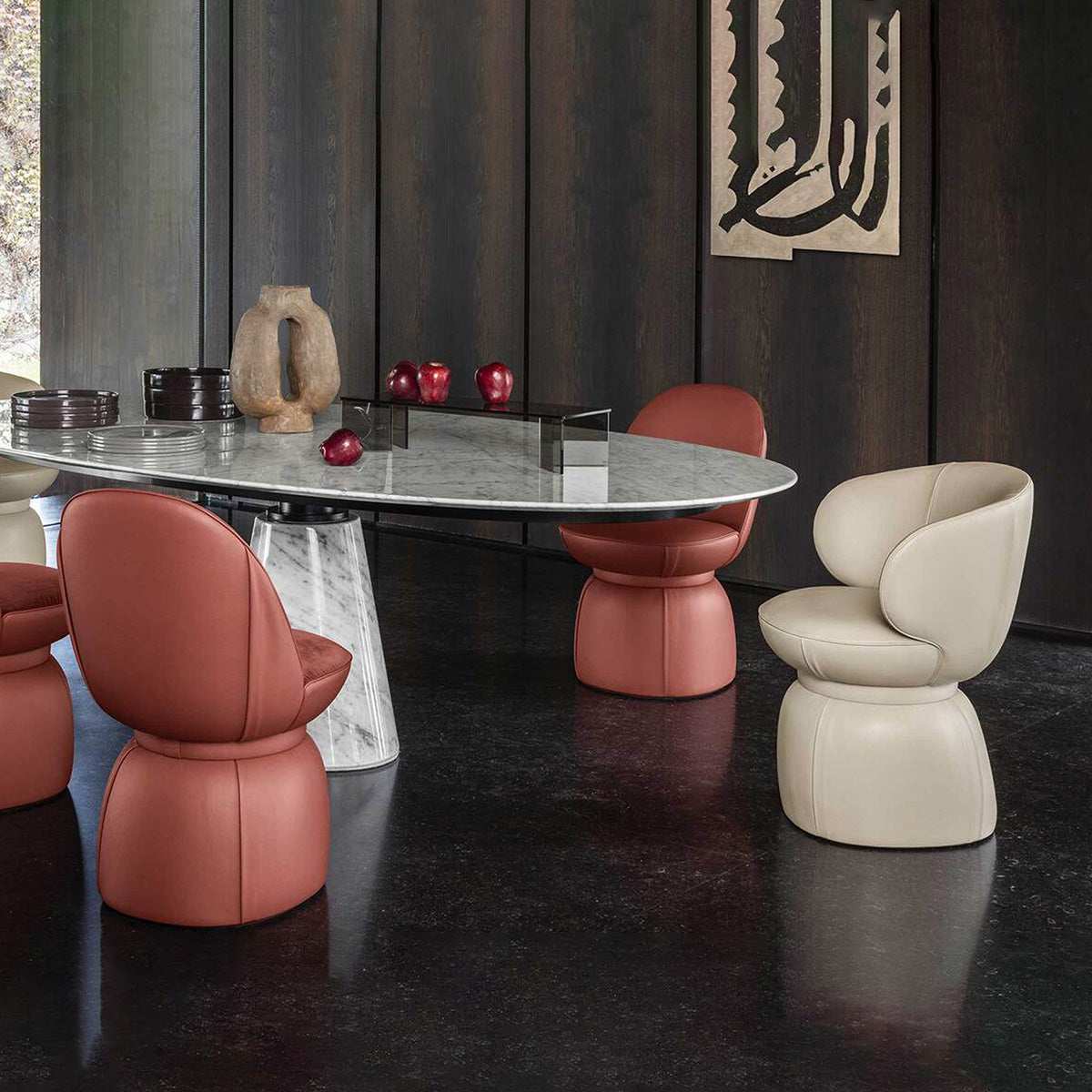 Mobile / Leplì Small Armchair, designed by Kensaku Oshiro for Poltrona Frau