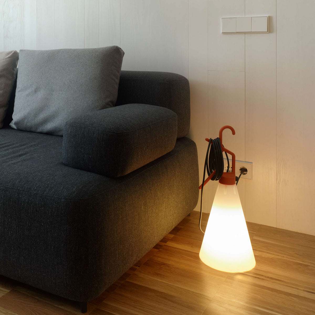 Orange / Mobile / Mayday Table Lamp, designed by Konstantin Grcic made by Flos