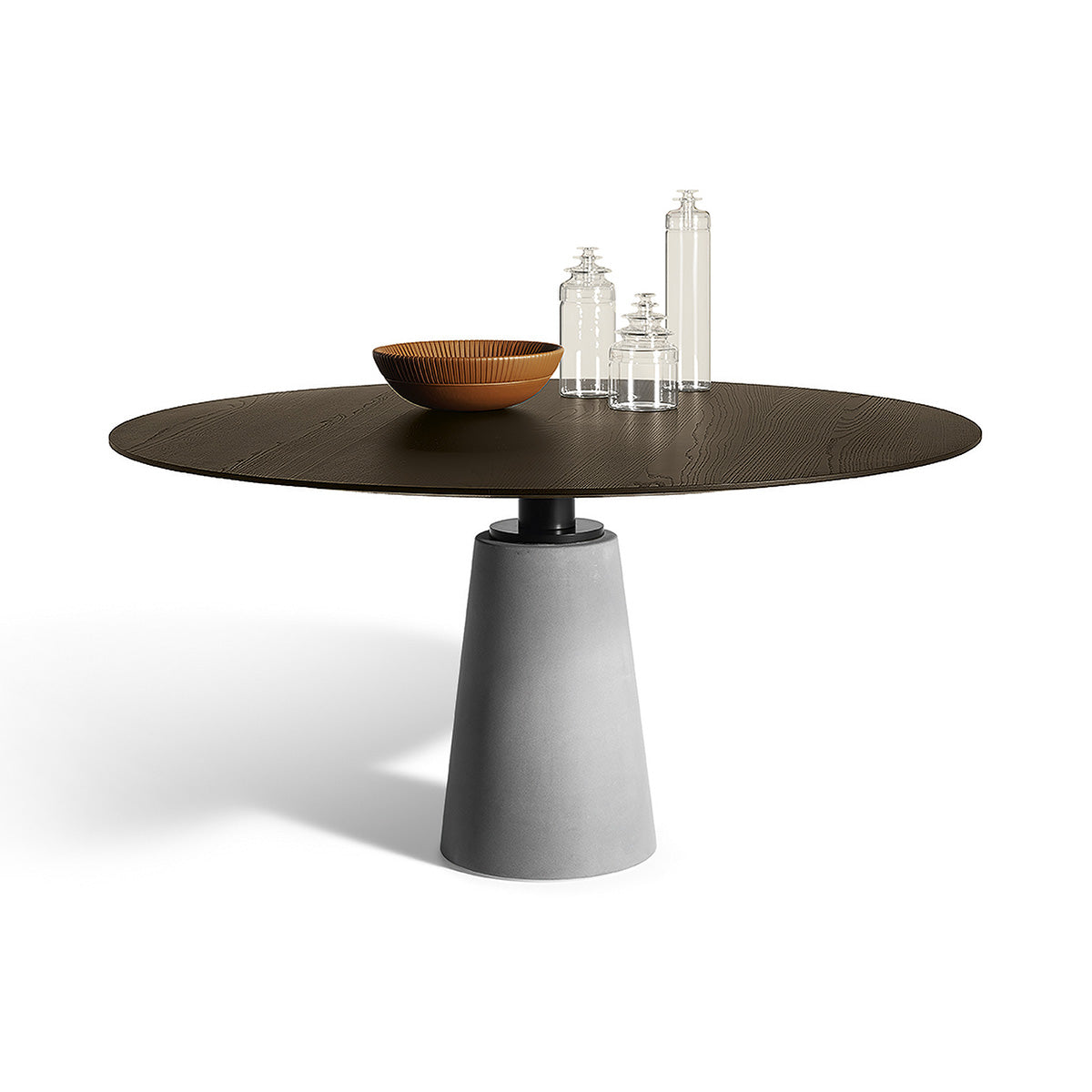 Mobile / Mesa Due Round Table, designed by Lella and Massimo Vignelli for Poltrona Frau
