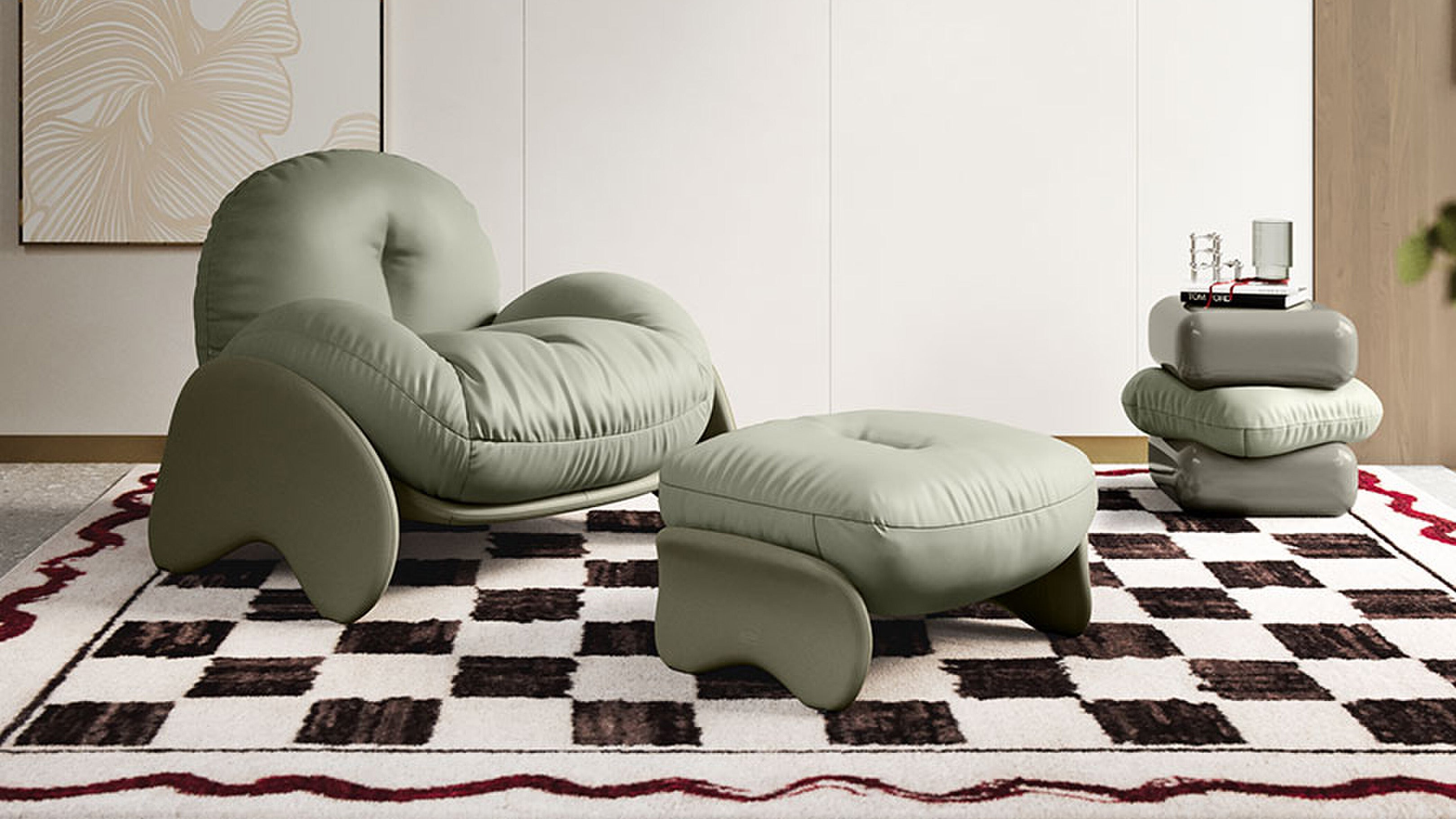 Desktop / Squash Armchair, designed by Faye Toogood for Poltrona Frau