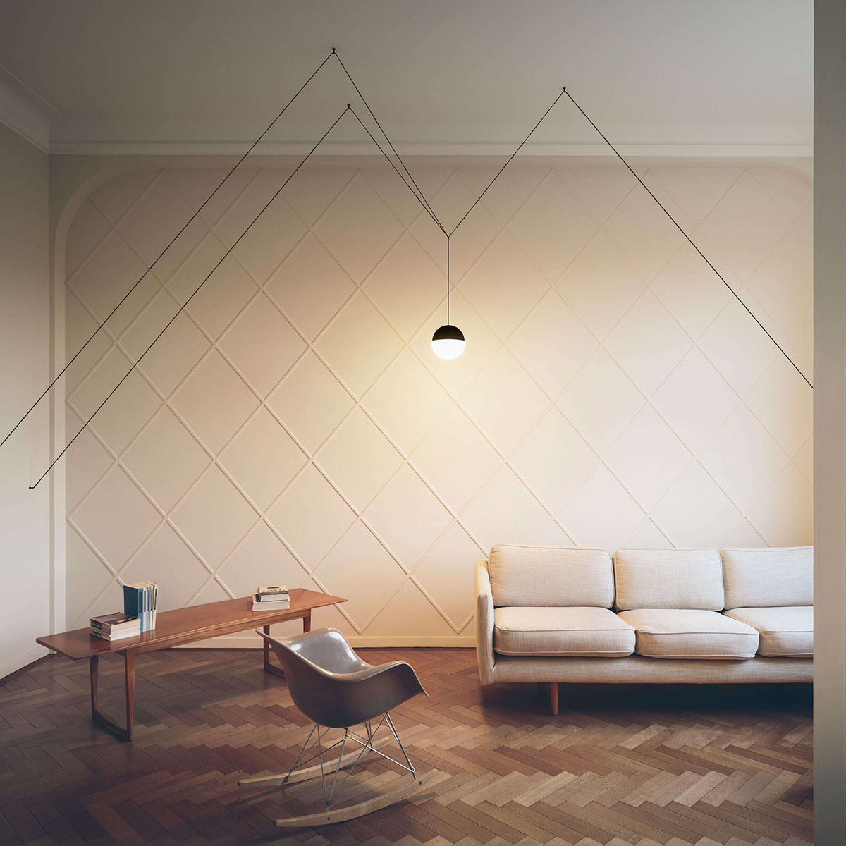 Mobile / String Light, designed by Michael Anastassiades made by Flos