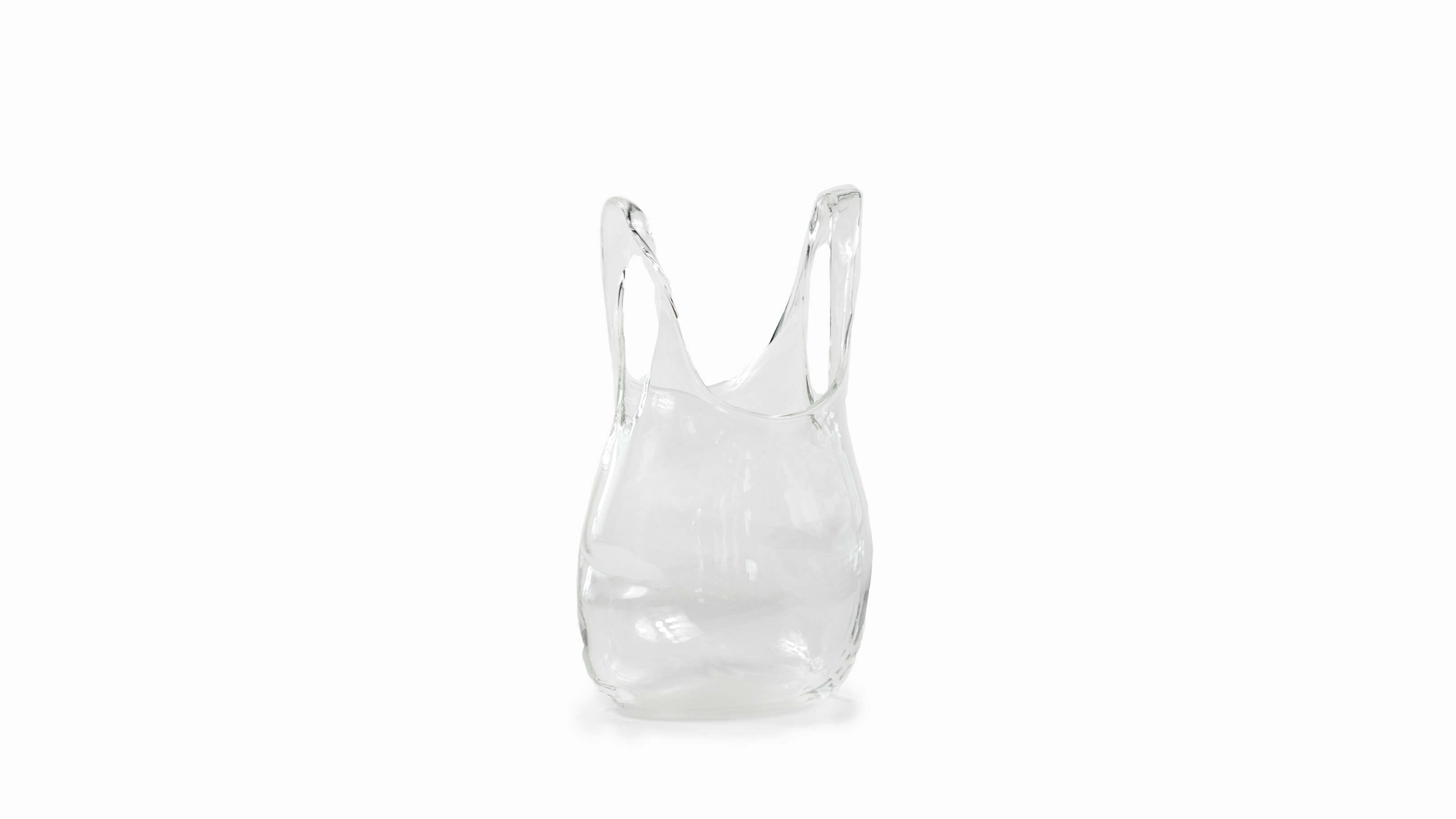 Small / Clear / Desktop / BlackMenu / Glass bag, designed by Atelier De Verre Anvi