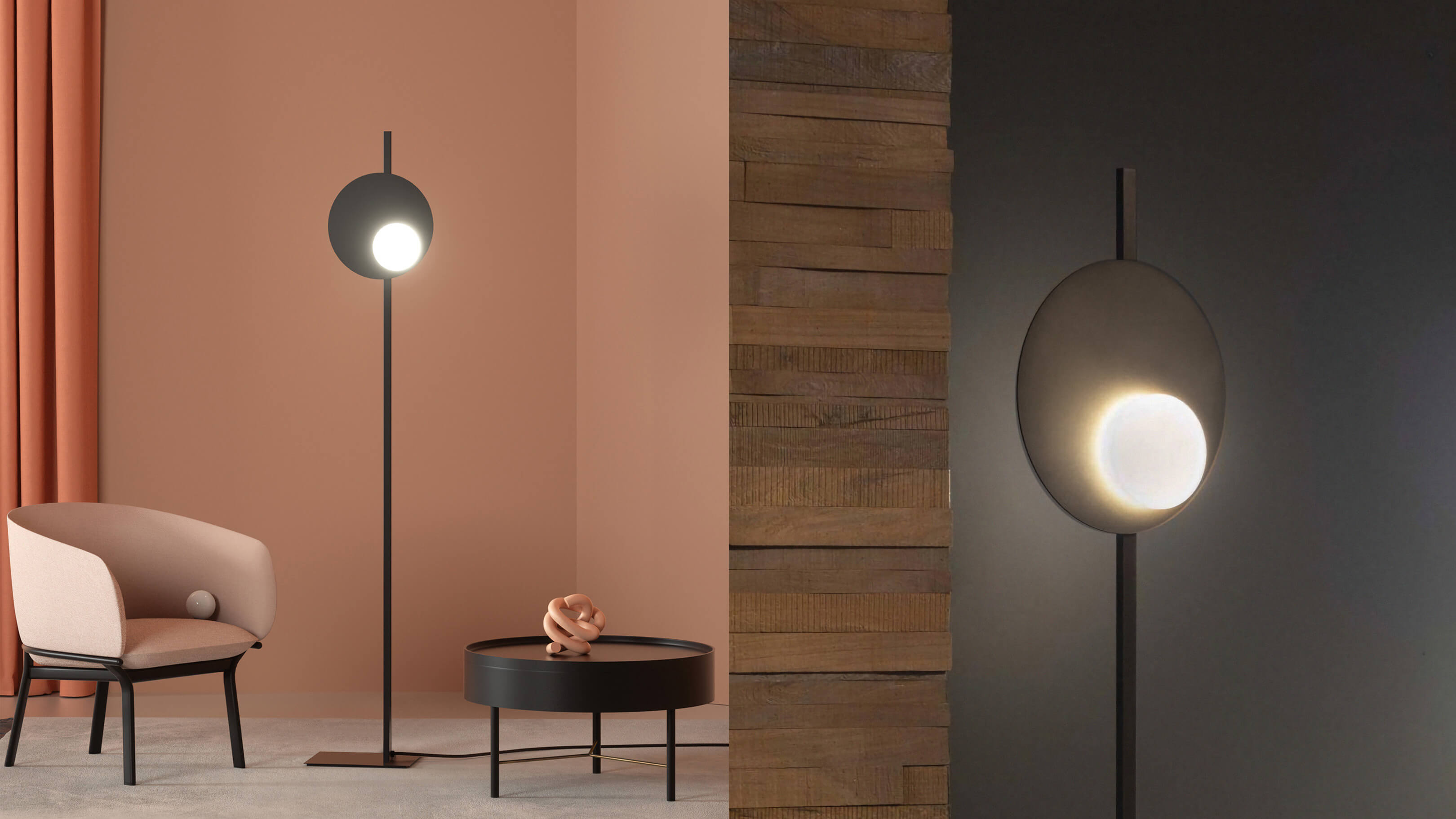 Desktop / WhiteMenu / Kwic Floor Lamp, designed by Serge and Robert Cornelissen