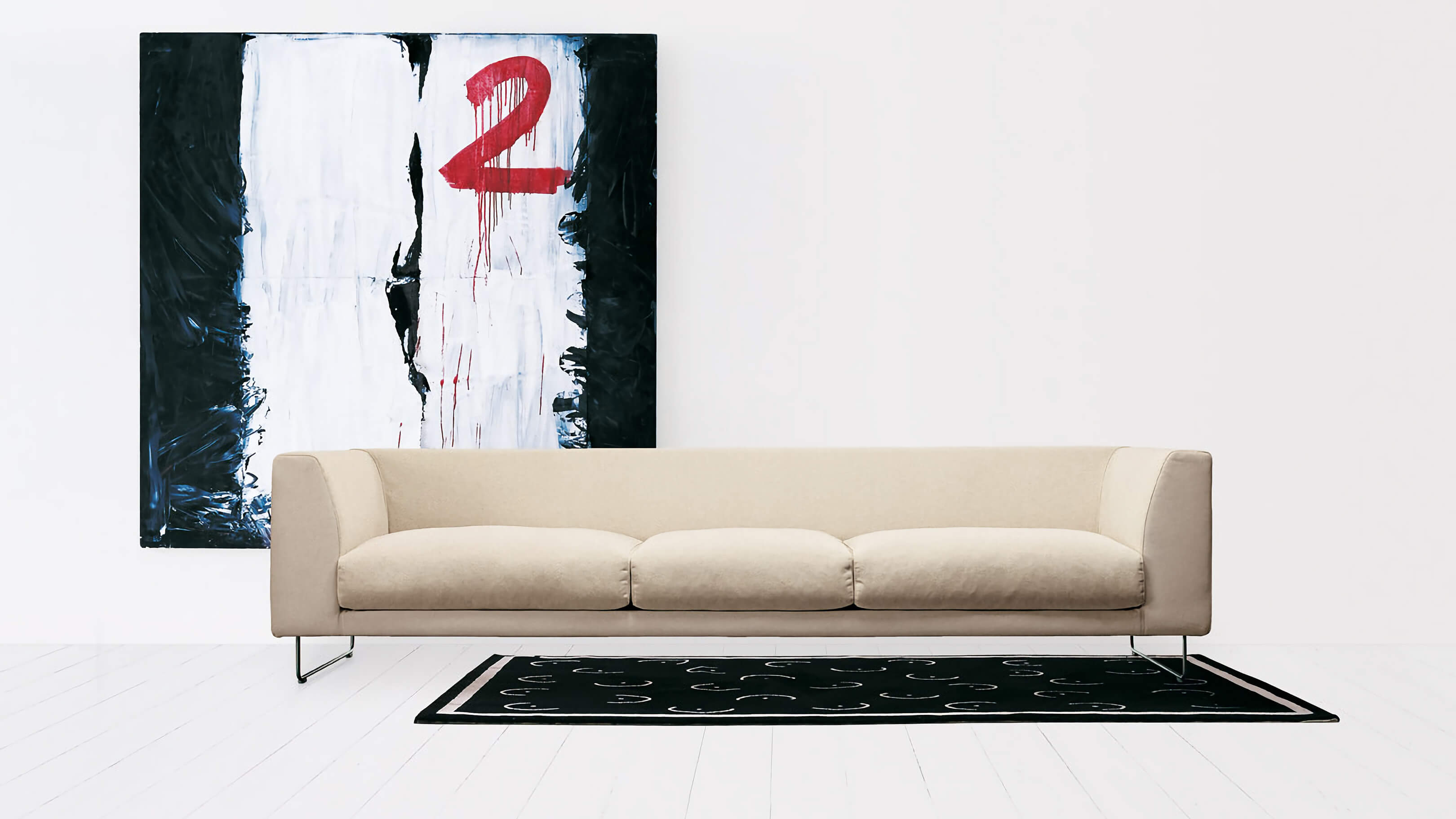 3-Seater / Desktop / BlackMenu / Elan 2-Seater sofa, designed by Jasper Morrison made by Cappellini