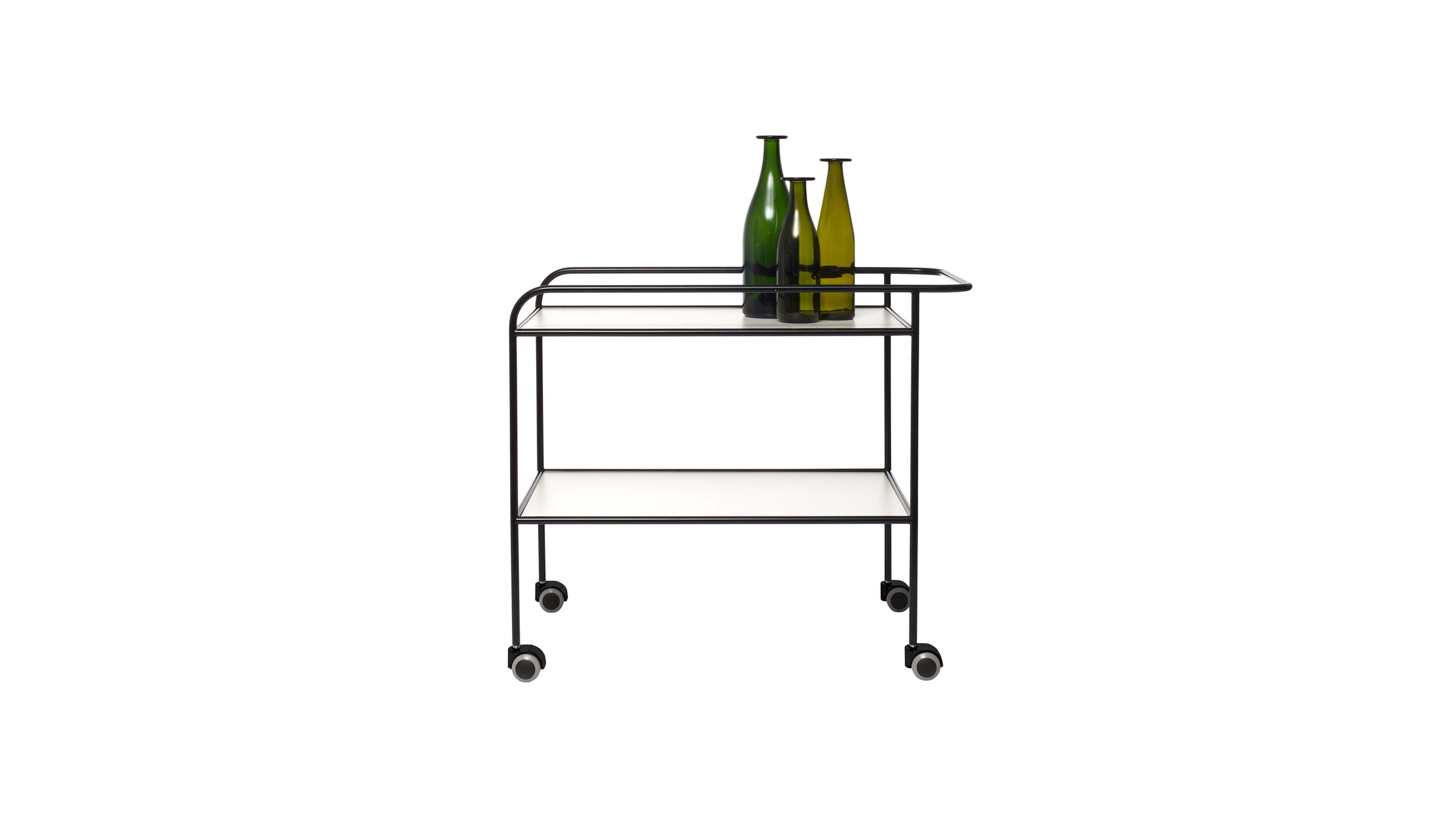 Desktop / Steel Pipe Drink Trolley, designed by Shiro Kuramata made by Cappellini