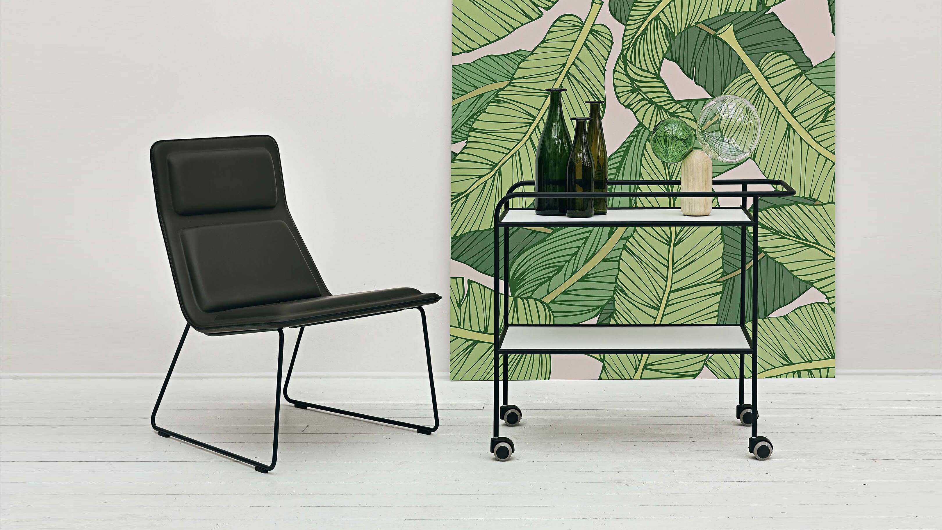 Desktop / Steel Pipe Drink Trolley, designed by Shiro Kuramata made by Cappellini