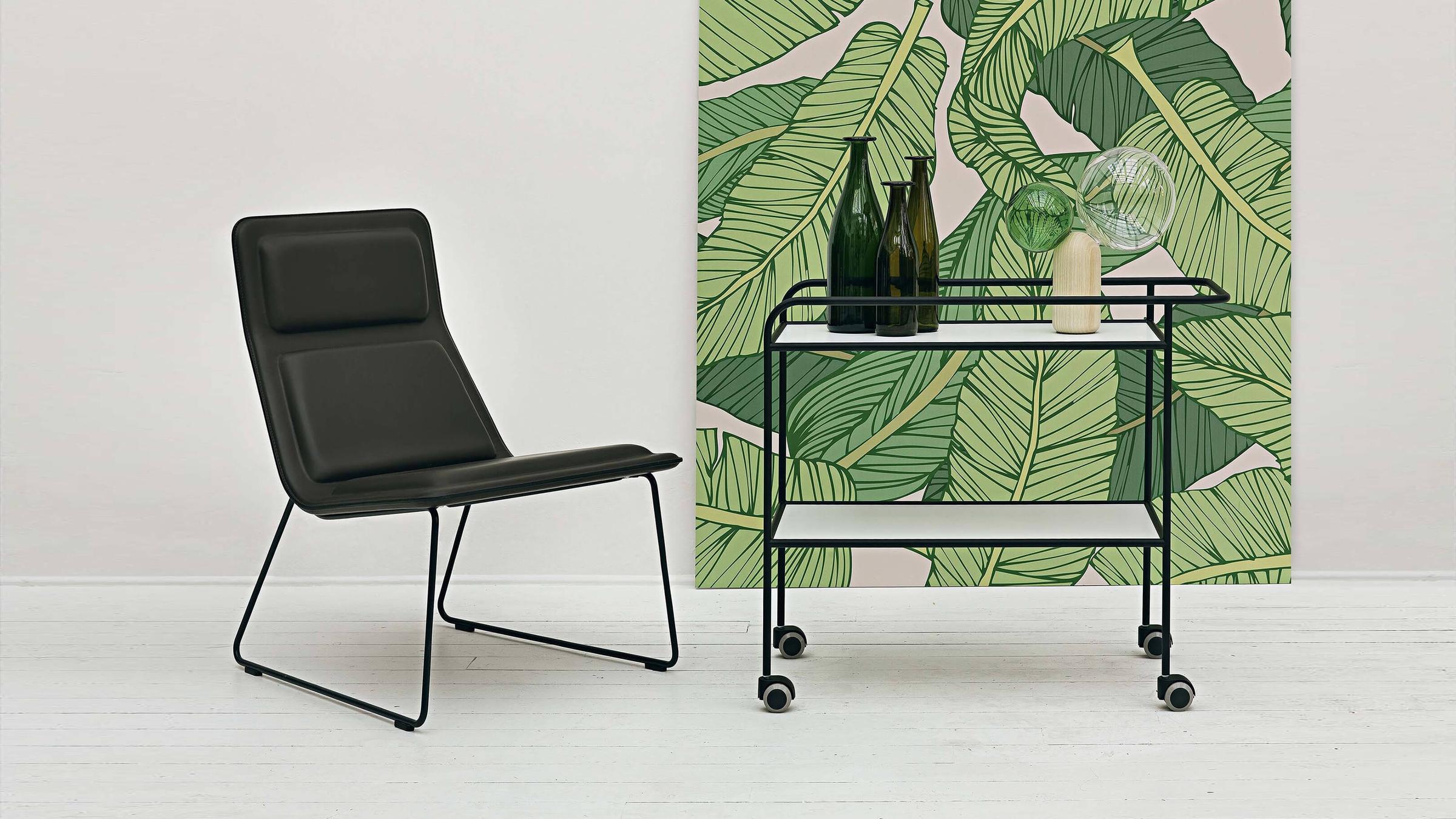 Cappellini Cart Steel Pipe Drink Trolley