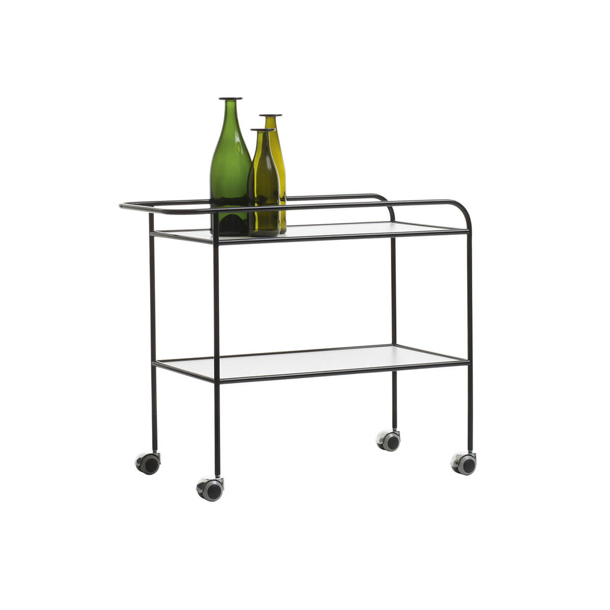 Mobile / Steel Pipe Drink Trolley, designed by Shiro Kuramata made by Cappellini