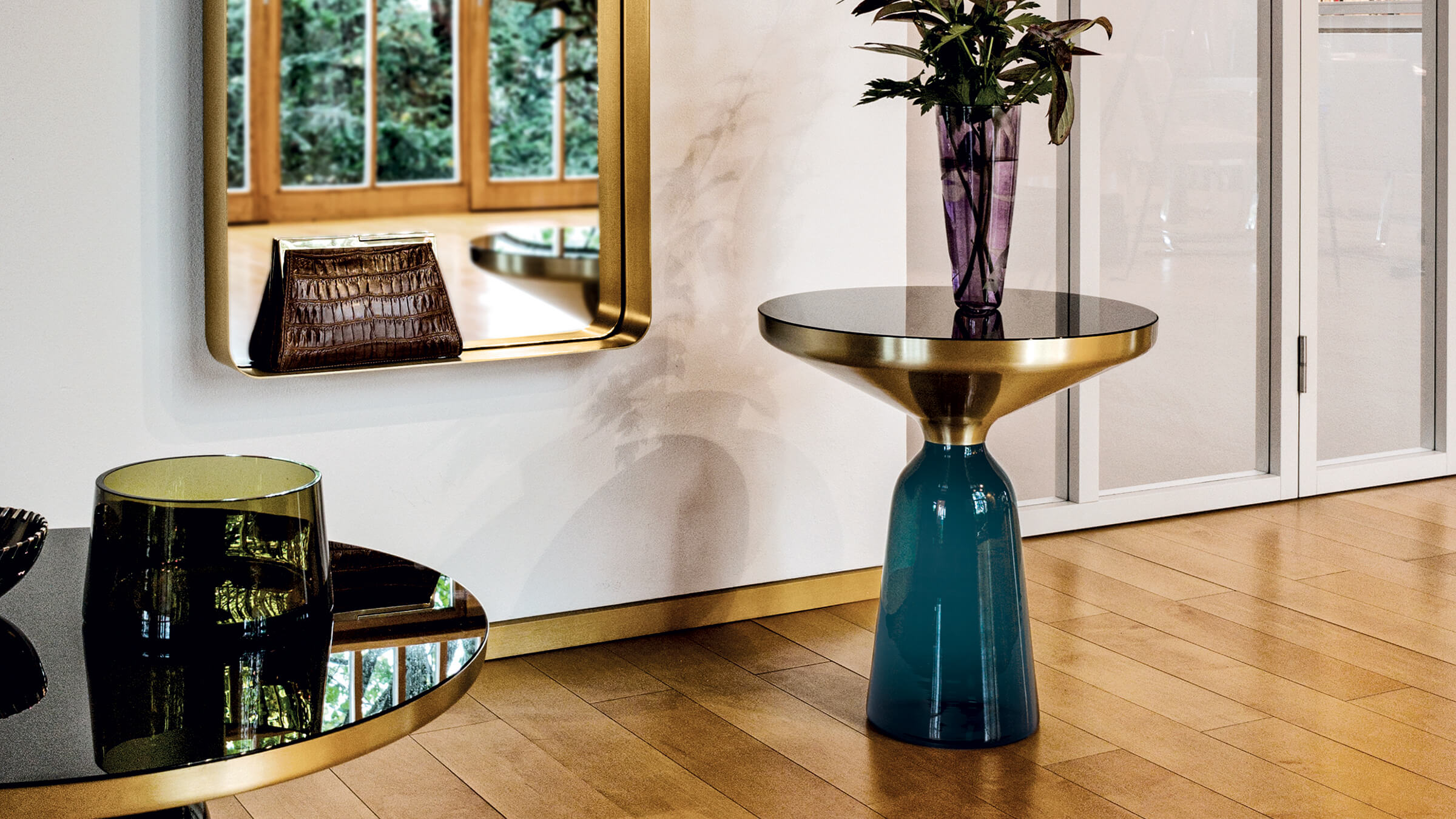 Montana Blue Brass / Desktop / WhiteMenu / Bell Side Table Designed by Sebastian Herkner for ClassiCon