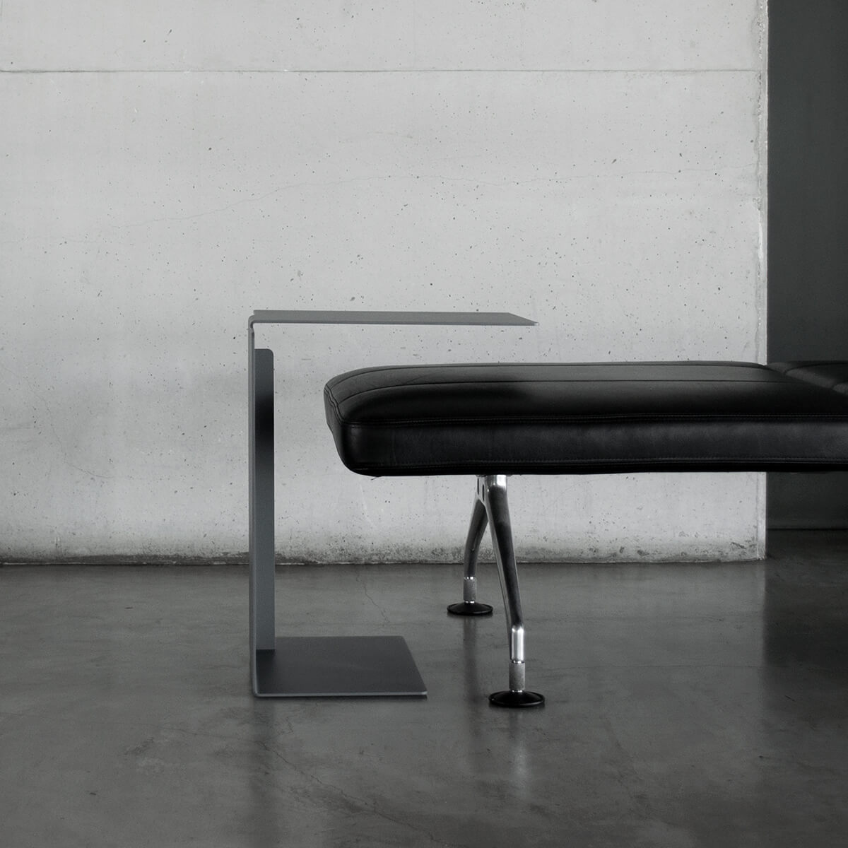 Basalt Grey / Mobile / WhiteMenu / Diana B Side Table, designed by Konstantin Grcic