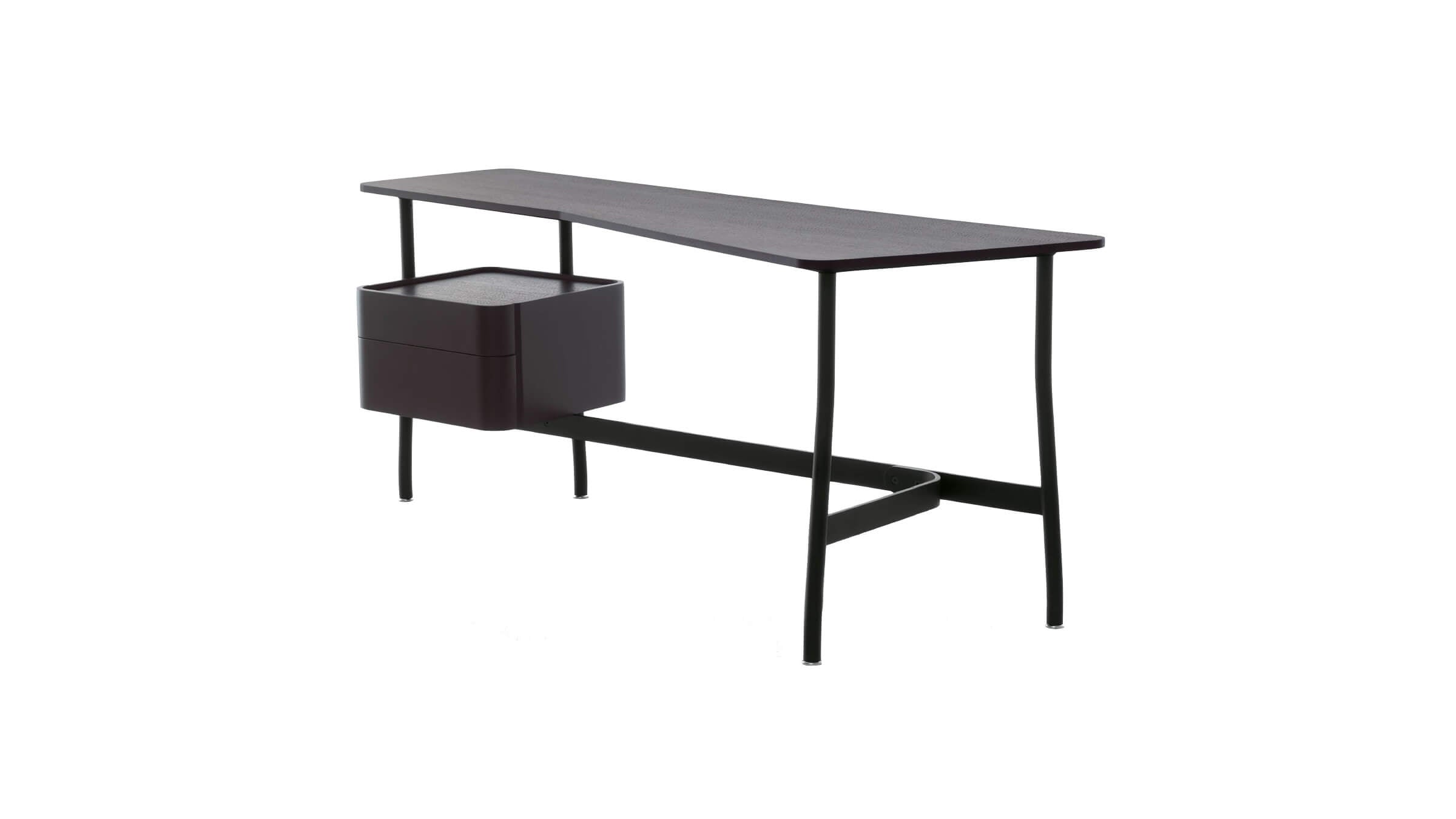 Left Side Drawer Cabinet / Desktop / BlackMenu / L40 Sled Desk, designed by Rodolfo Dordini made by Cassina