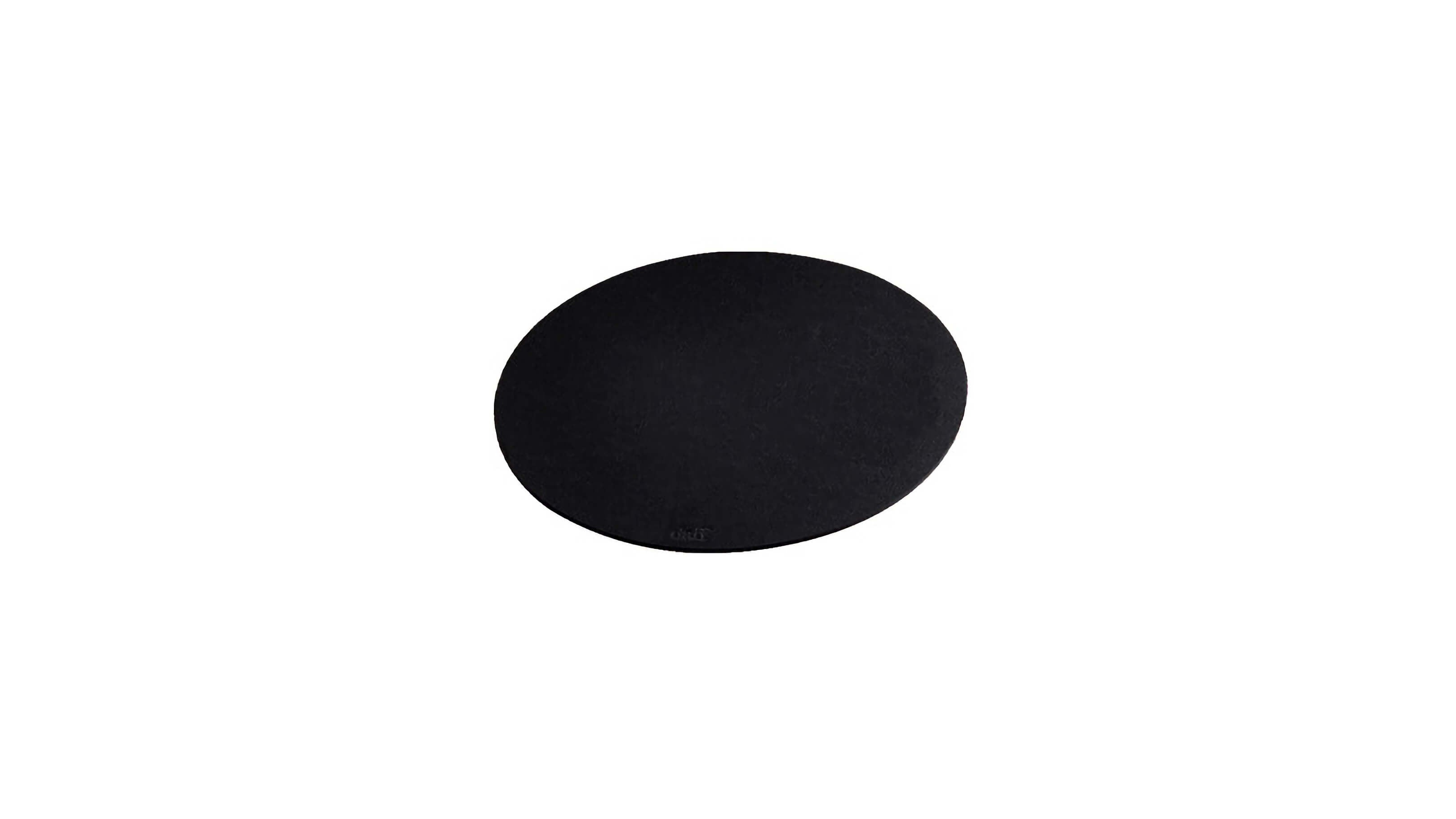 Black / Round / Desktop / BlackMenu / Felt Placemats, Designed by Daff Design