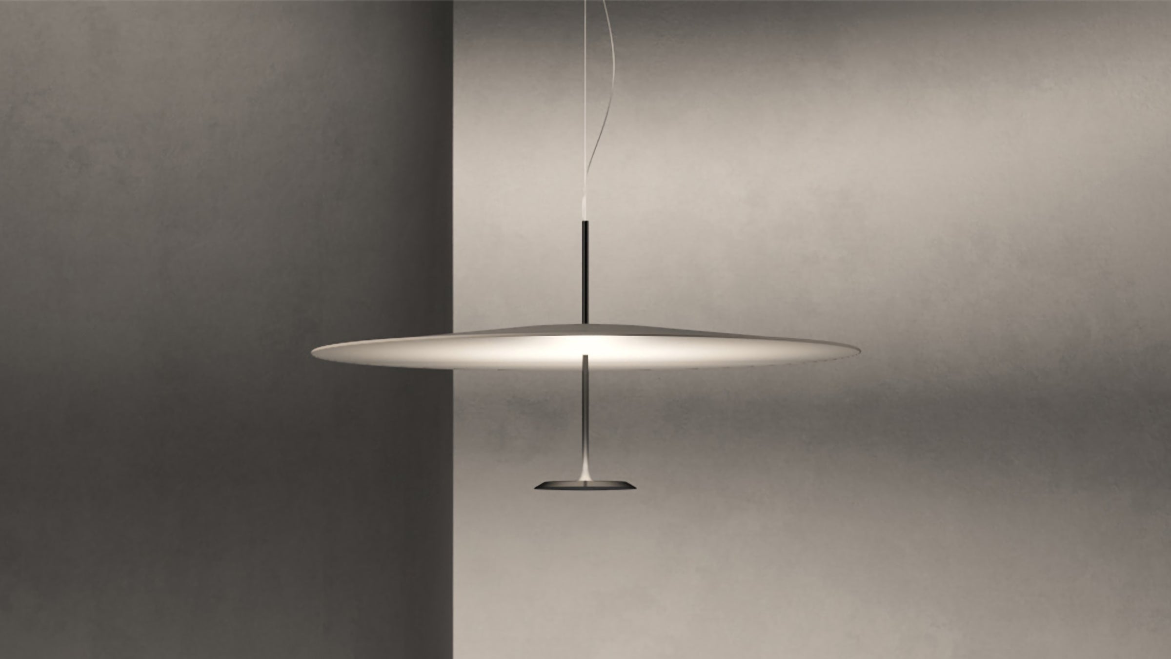 60 cm / Anodized Black / Desktop / WhiteMenu / Dot Suspension Lamp, designed by Foster + Partners