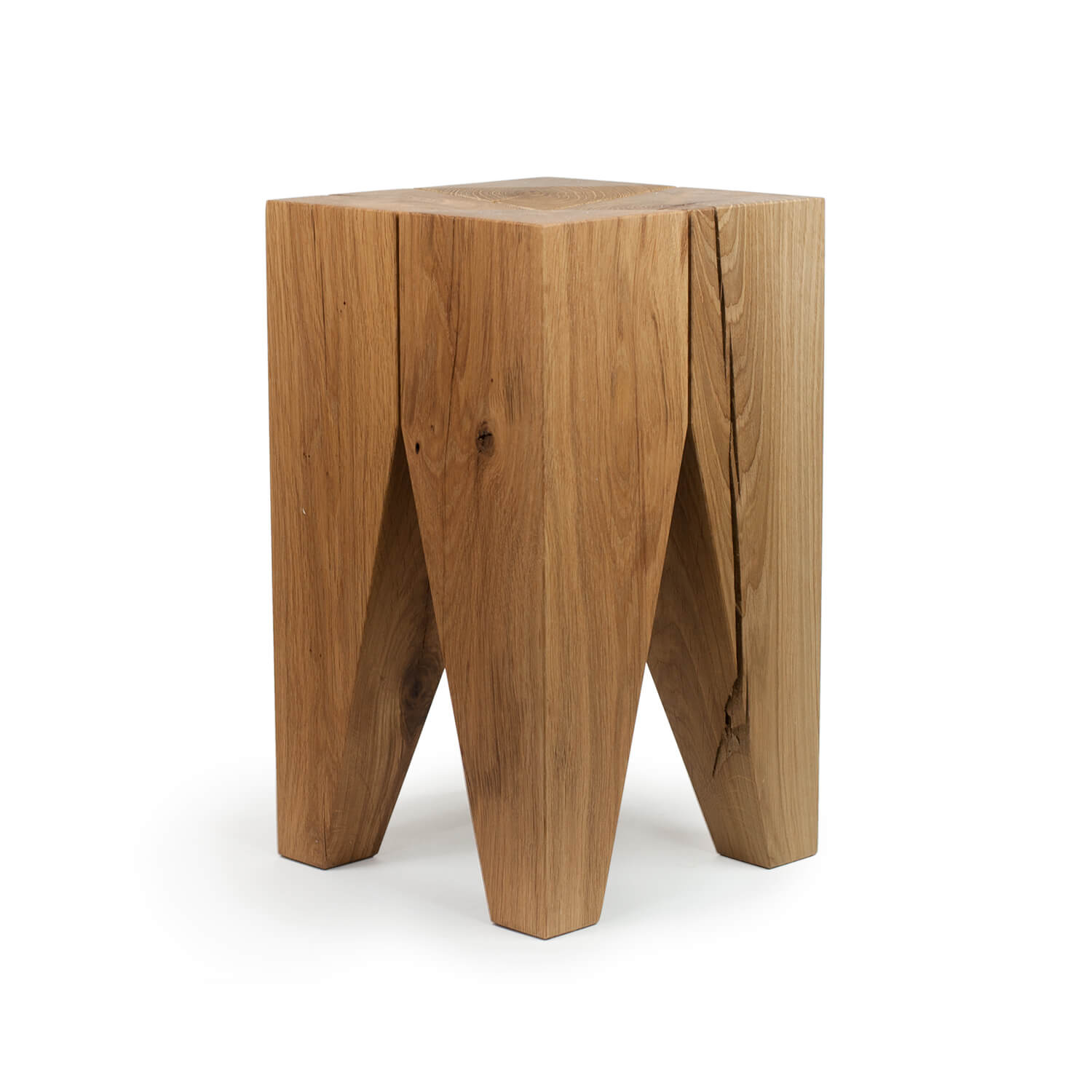 Concave Top / Oak / Mobile / BlackMenu / Backenzahn Stool, designed by Philipp Mainzer