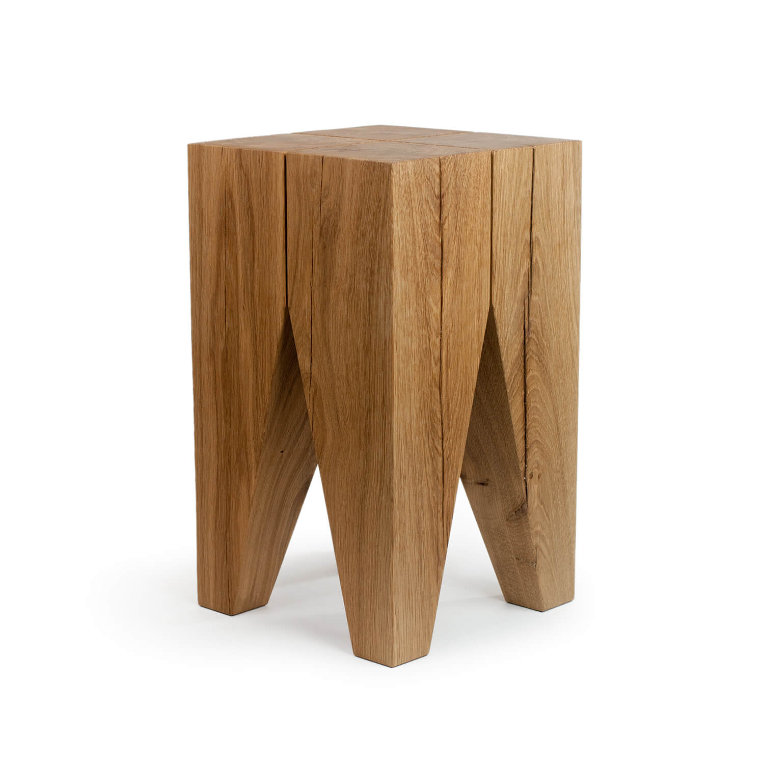 Flat Top / Oak / Mobile / BlackMenu / Backenzahn Stool, designed by Philipp Mainzer