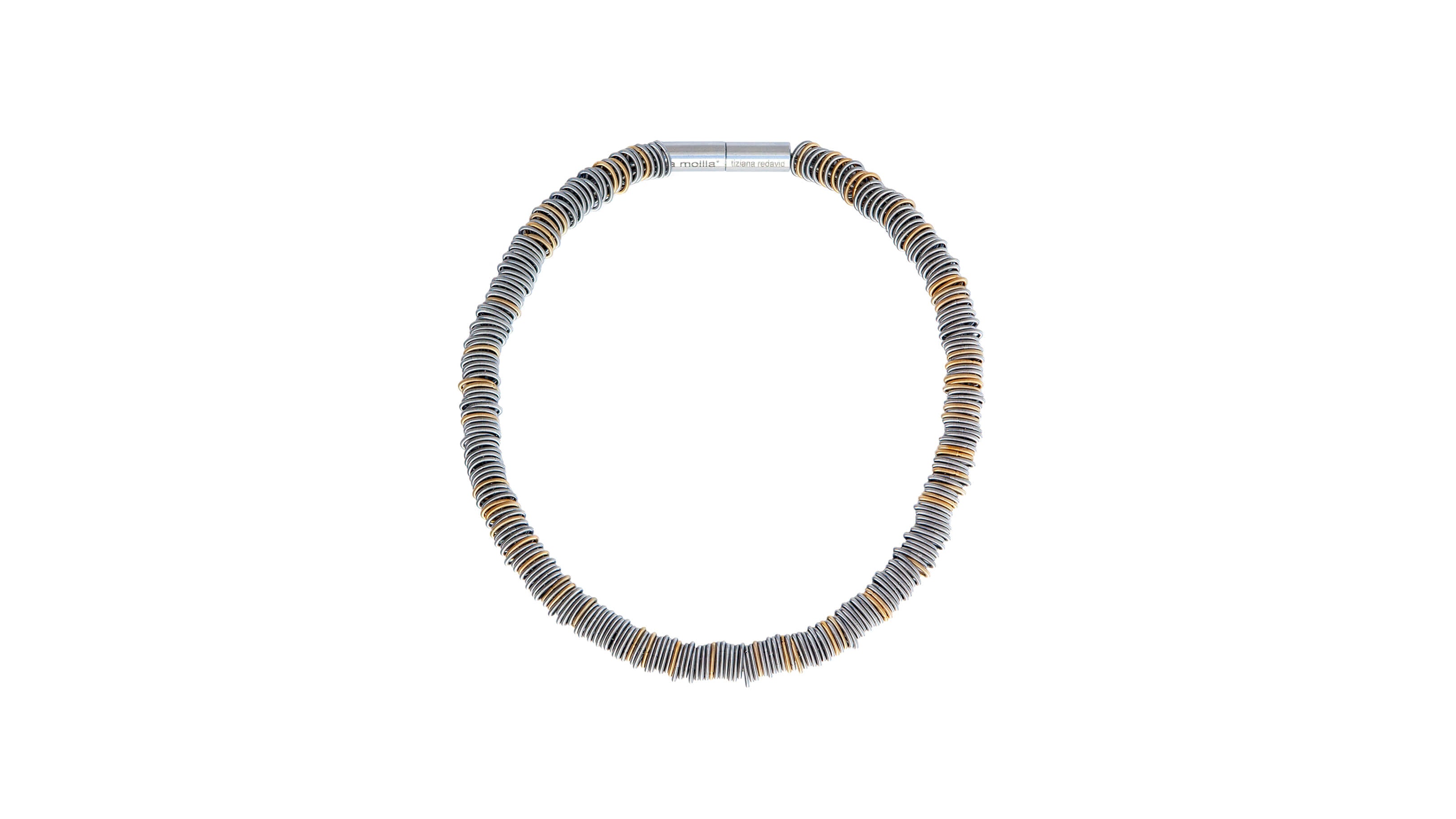 Stainless Steel & Gold / Desktop / BlackMenu / Tiziana Necklace 1, designed by Tiziana Redavid