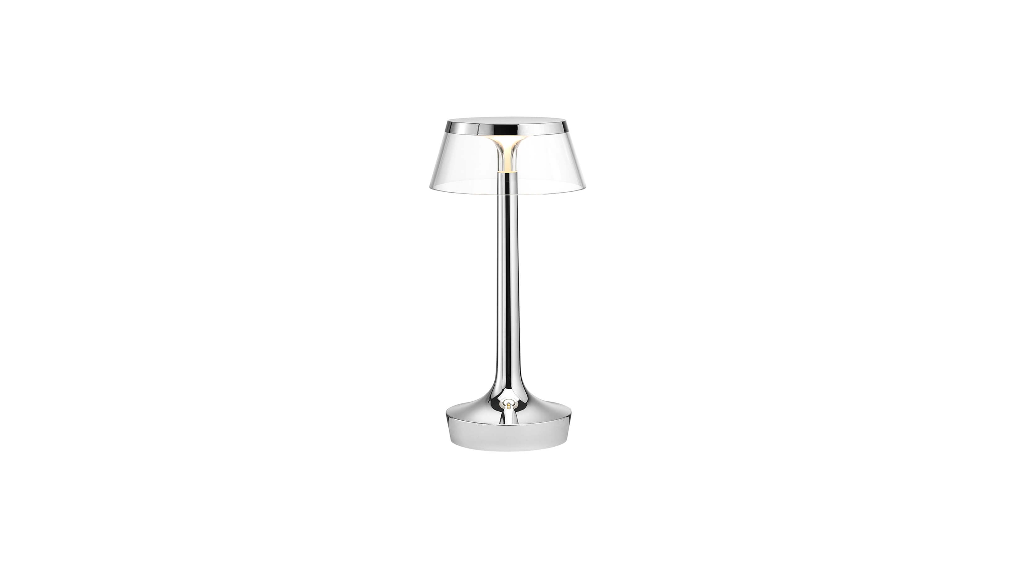 Clear Crown / Desktop / BlackMenu / Bon Jour Unplugged LED Table Lamp, designed by Philippe Starck made by Flos
