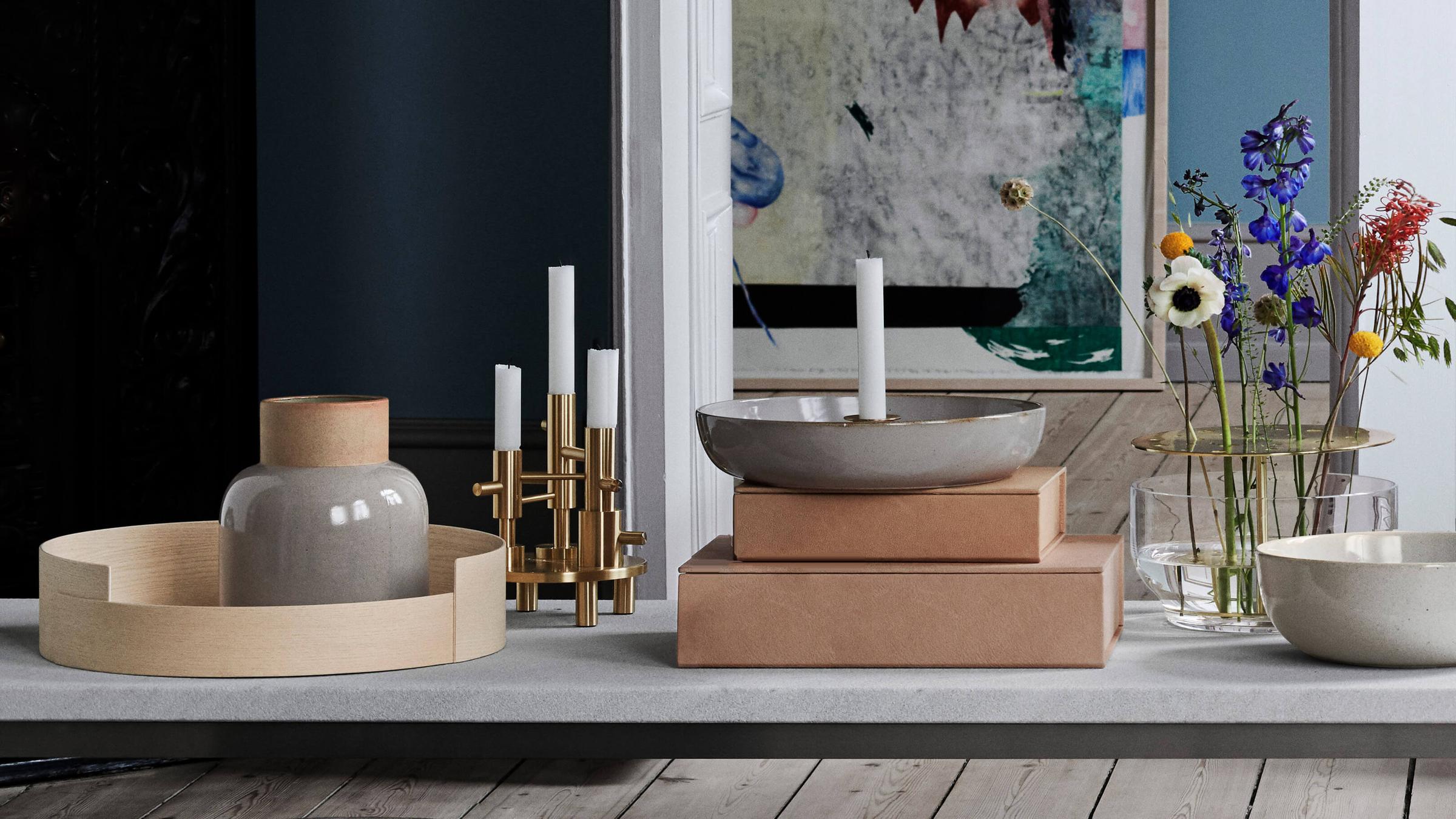 Fritz Hansen Candle Holder Brass Triple Candleholder