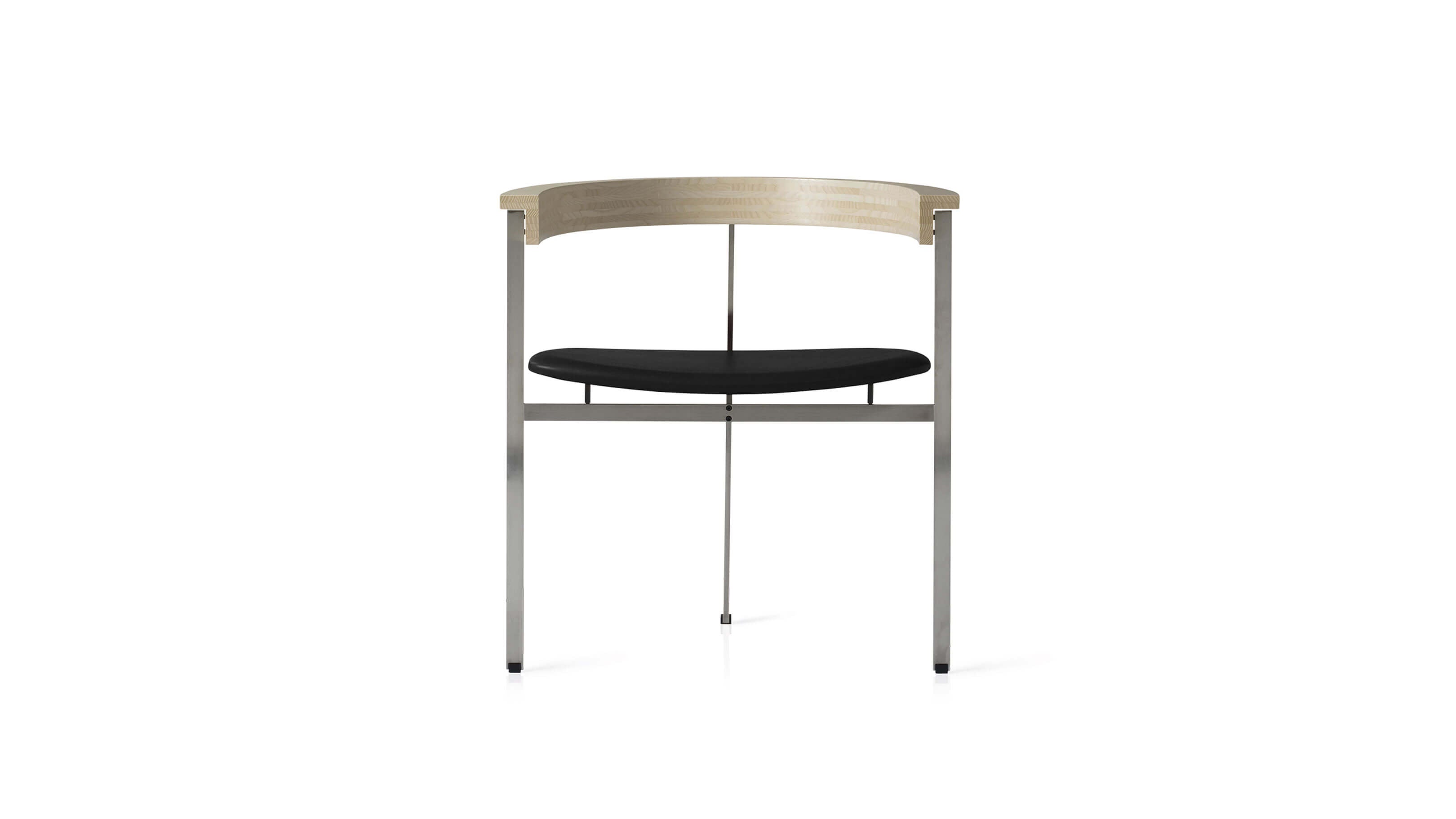 Desktop / BlackMenu / PK11 Armchair In Black Leather, designed by Poul Kjaerholm