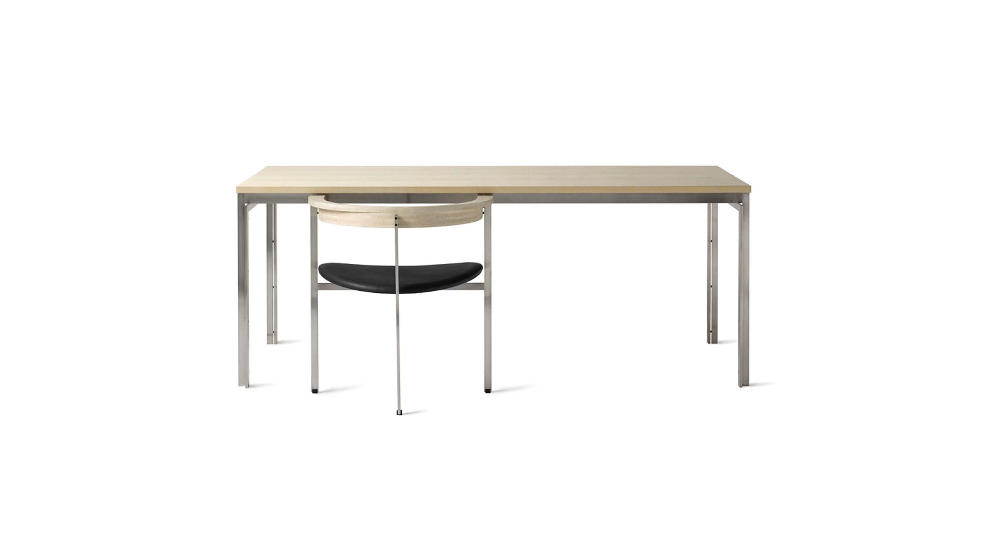 Desktop / BlackMenu / PK11 Armchair In Black Leather, designed by Poul Kjaerholm