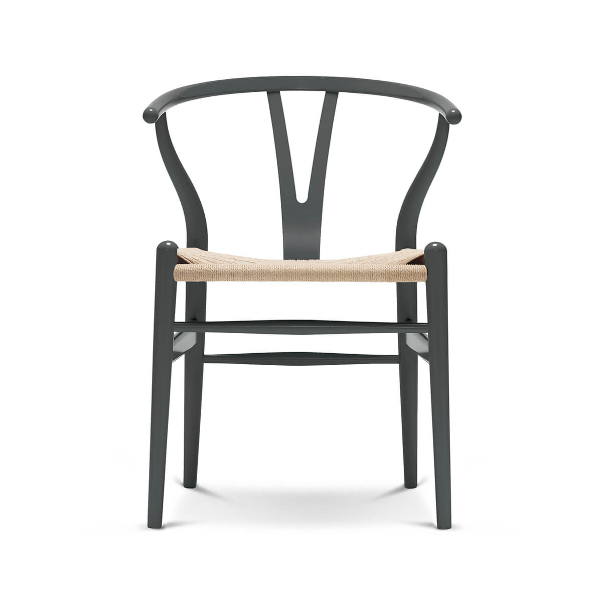 Beech - Anthracite - Natural Cord / Mobile / BlackMenu / Wishbone Chair, designed by Hans J. Wegner