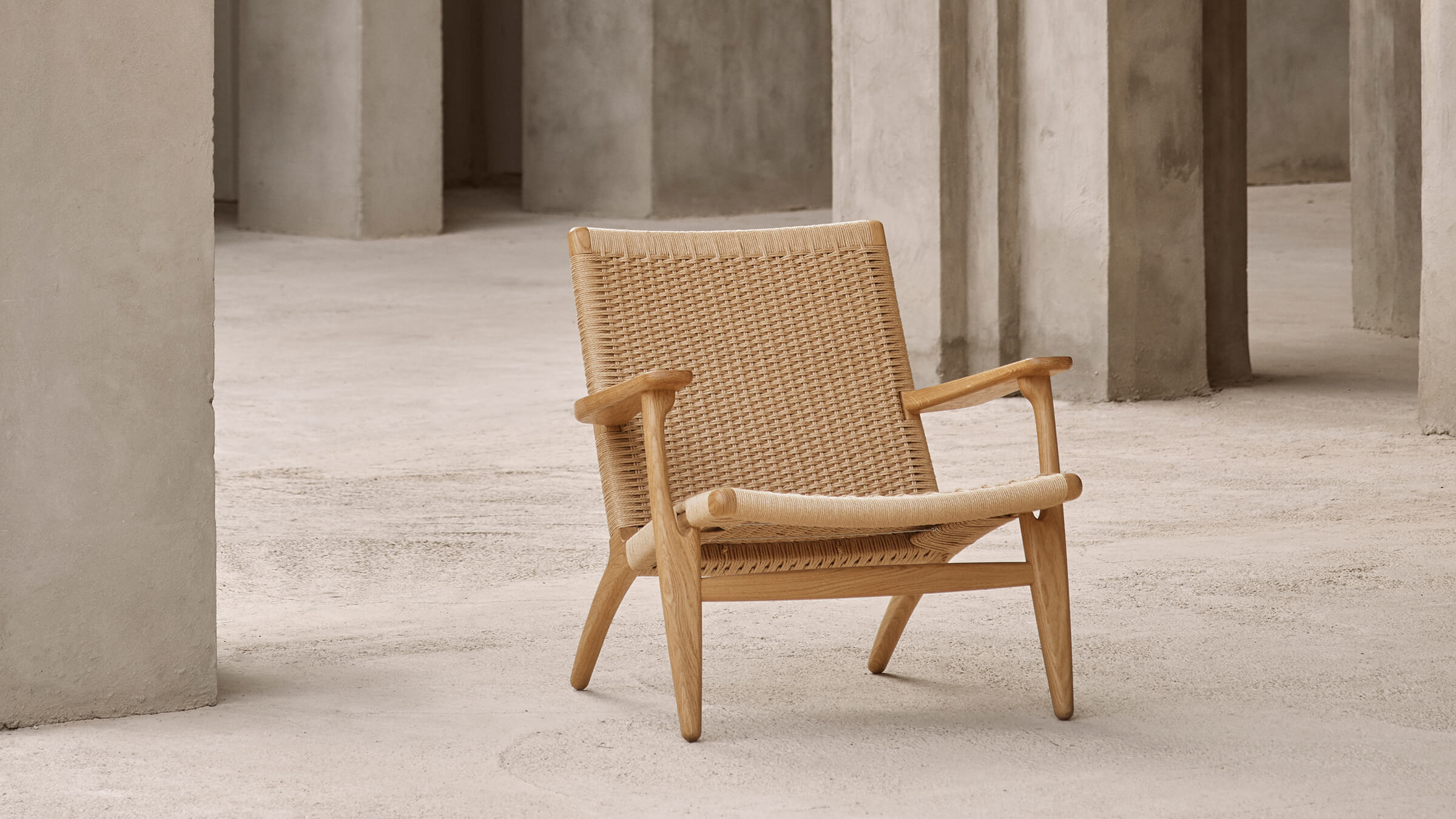 Oak Oil / Desktop / CH25 Lounge Chair, designed by Hans J. Wegner for Carl Hansen