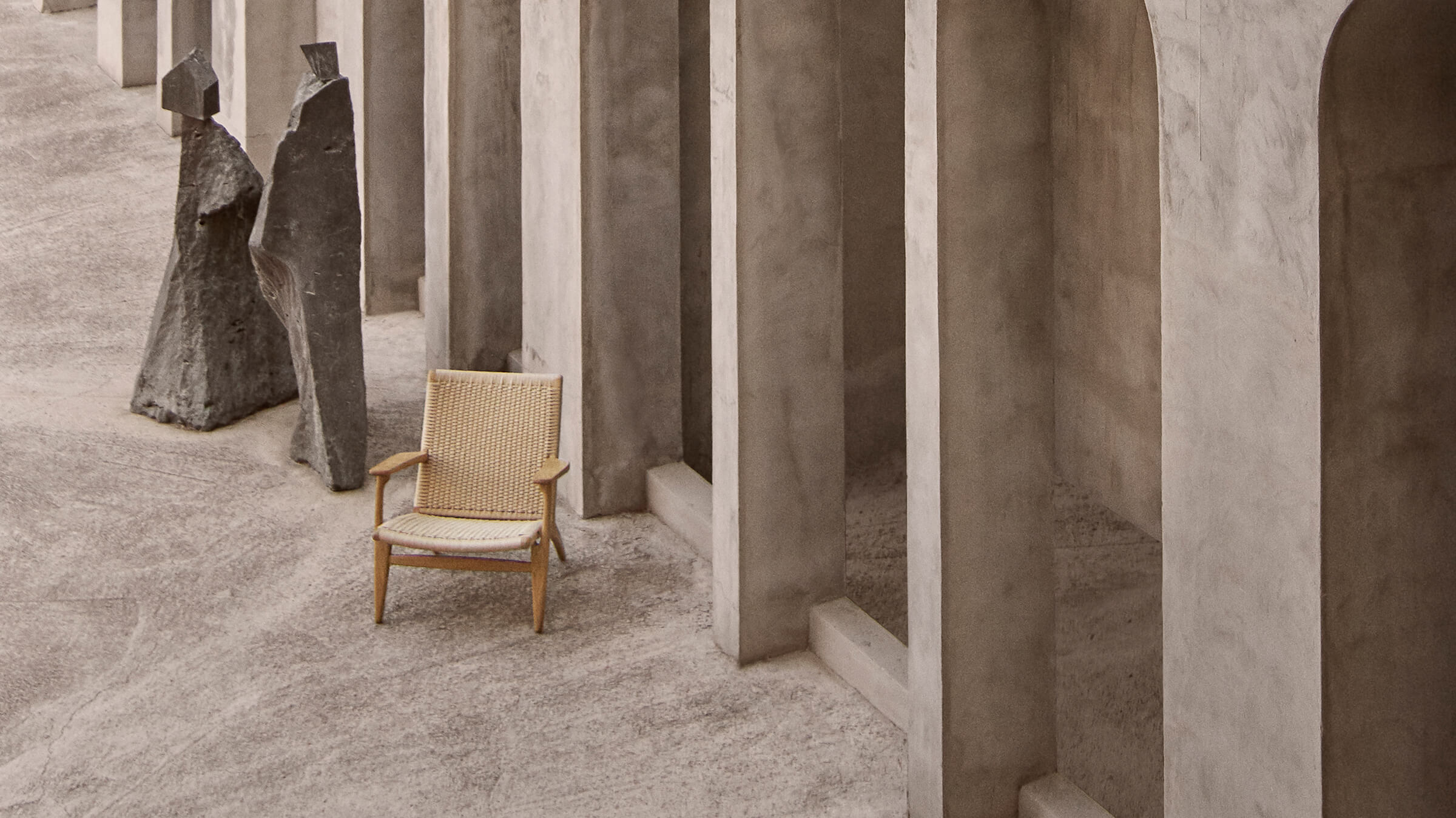 Oak Oil / Desktop / CH25 Lounge Chair, designed by Hans J. Wegner for Carl Hansen