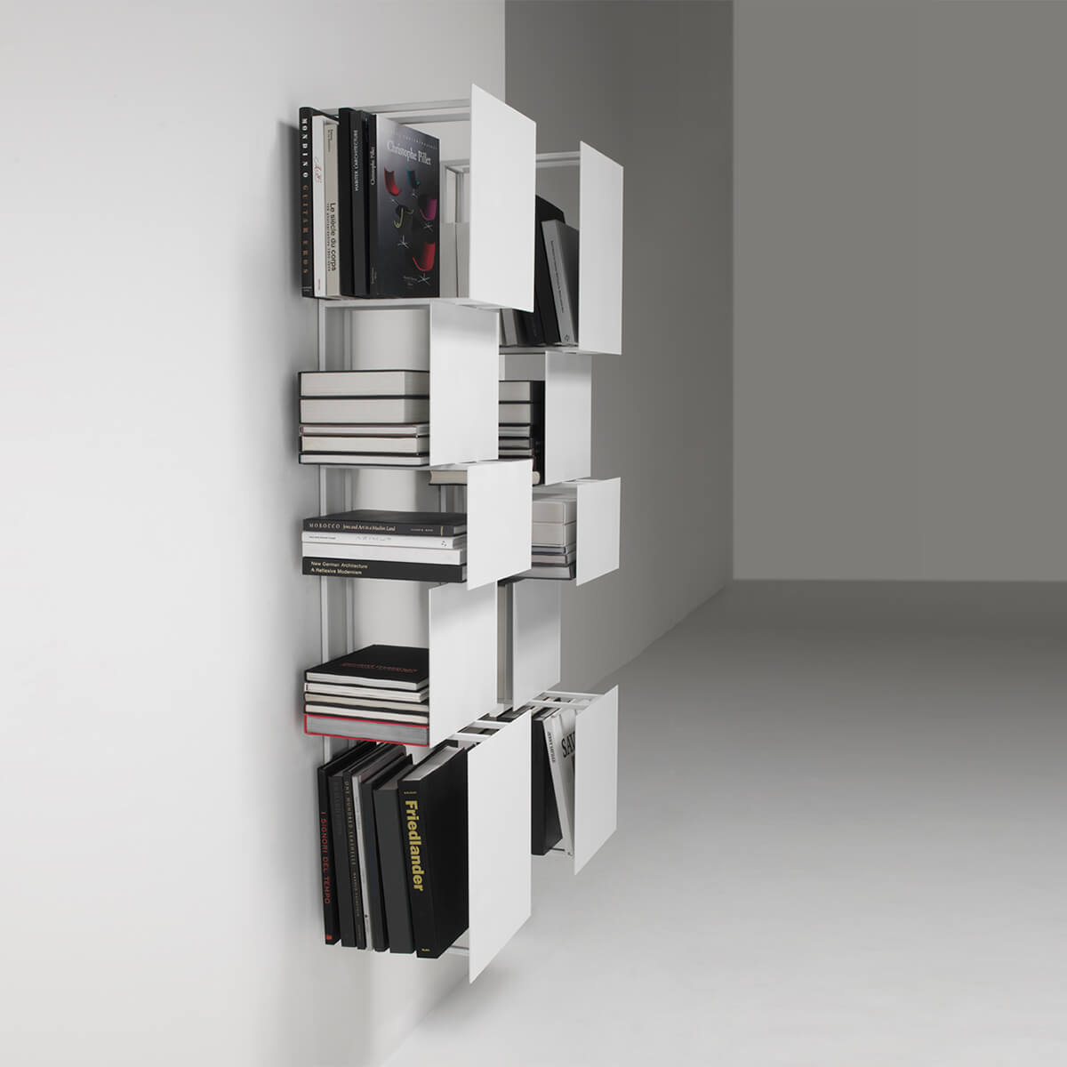 Shape A / White / Mobile / WhiteMenu / Bukva Bookcase made by Living Divani