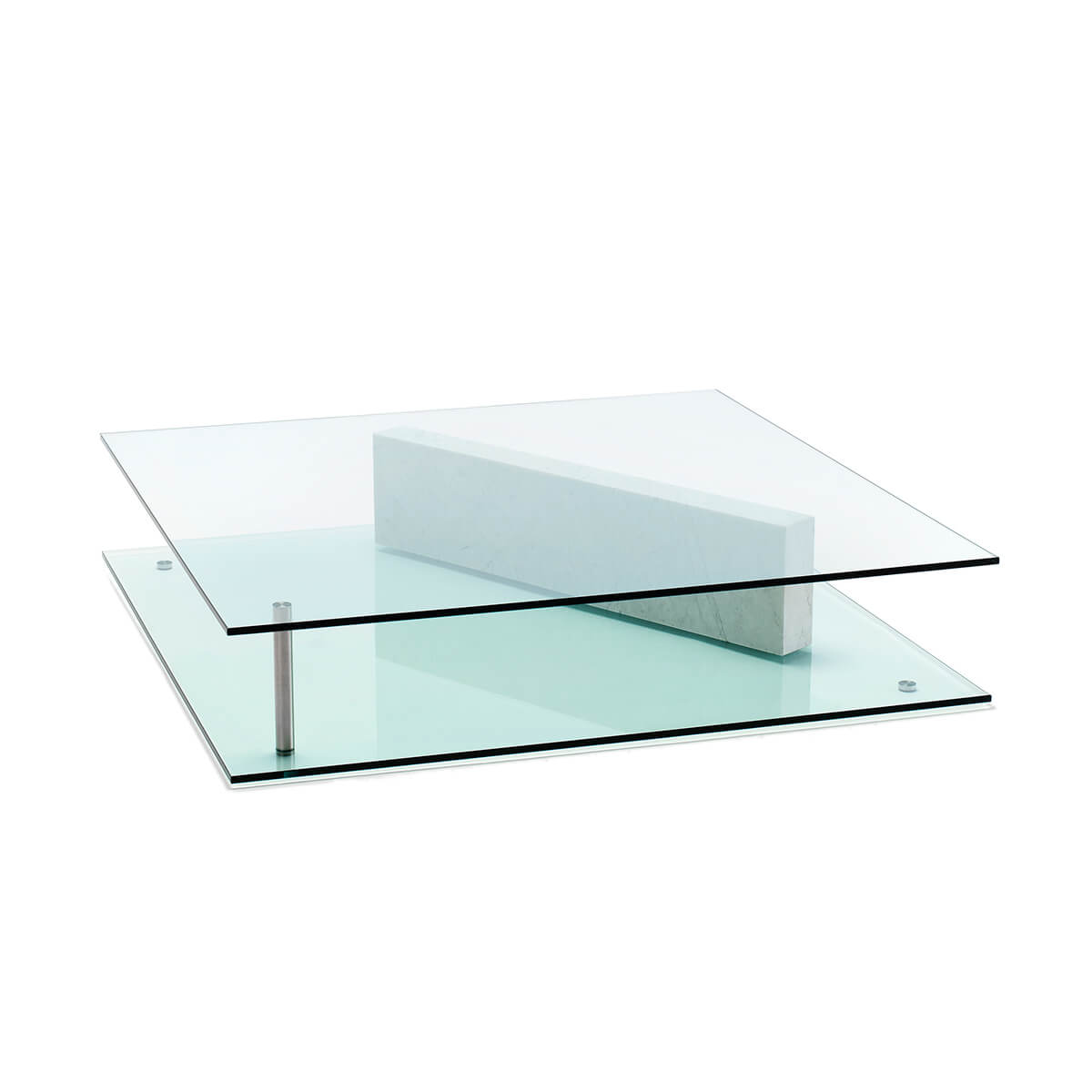 White Marble / Mobile / BlackMenu / Plane Coffee Table, designed by Massimo Mariani made by Living Divani