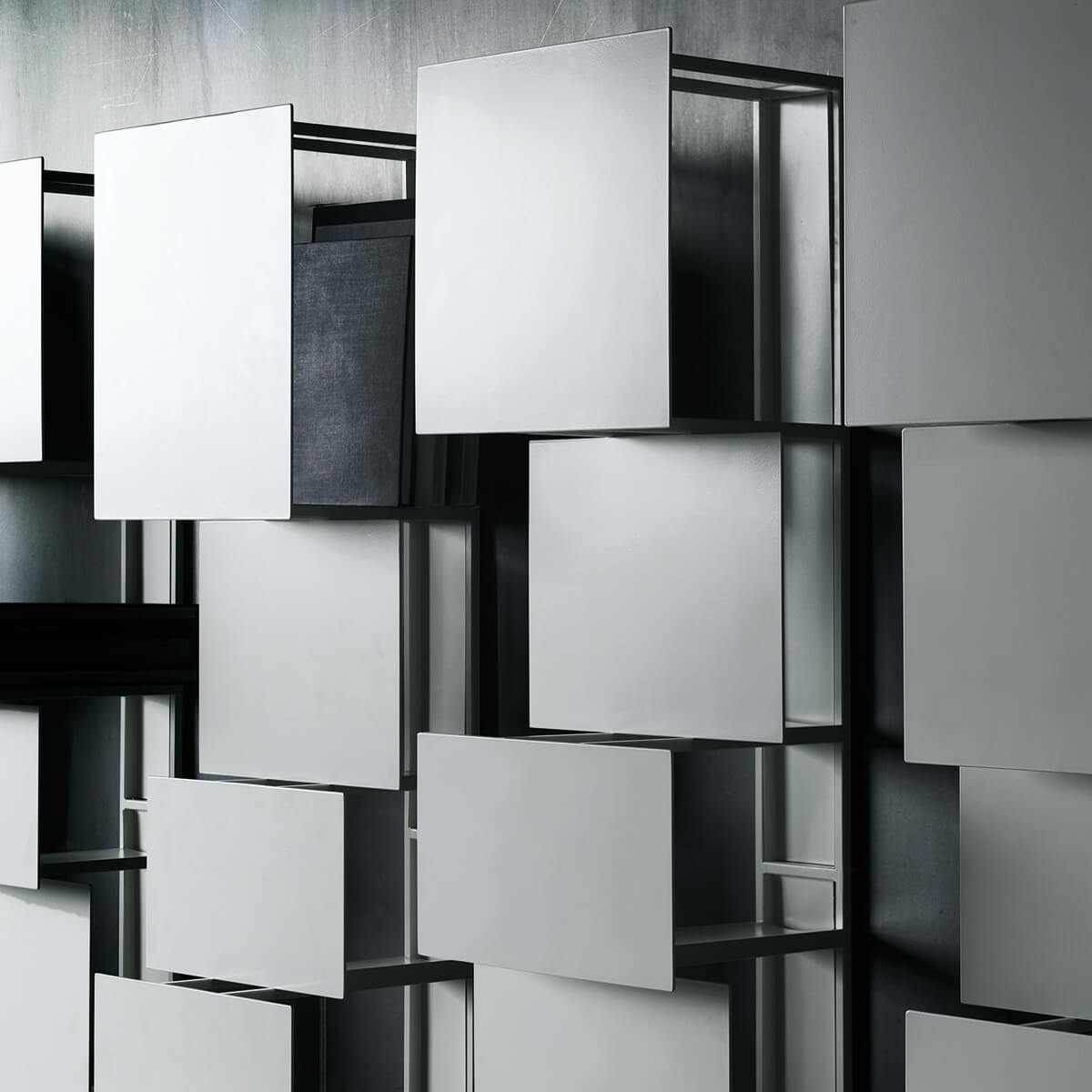 Shape A / White / Mobile / WhiteMenu / Bukva Bookcase made by Living Divani