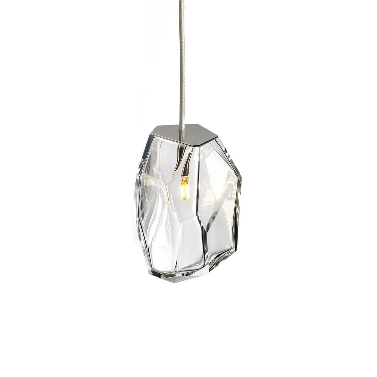 Clear / Mobile / BlackMenu / Crystal Rock 1 Pendant Lamp, designed by Arik Levy