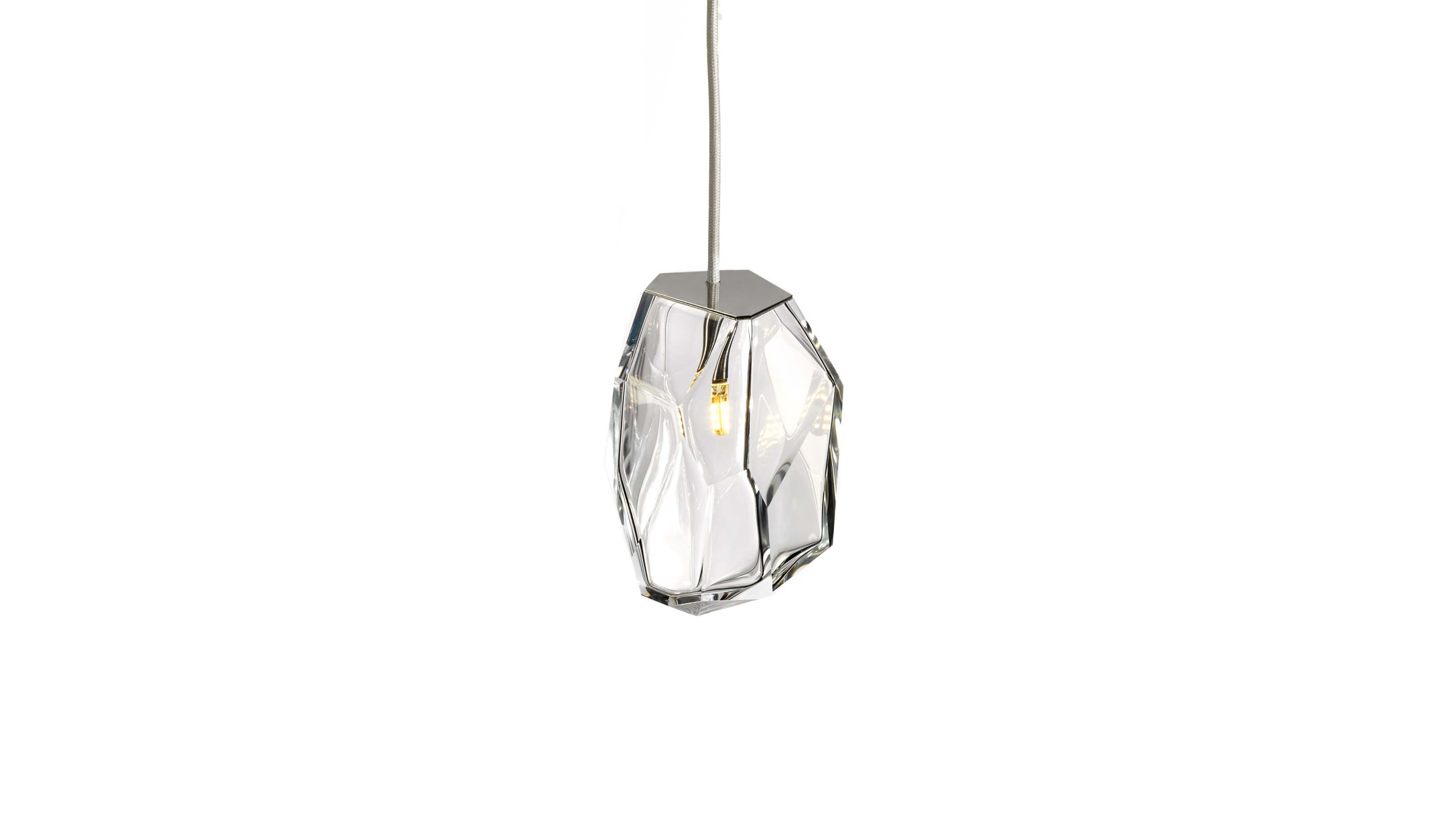 Clear / Desktop / BlackMenu / Crystal Rock 1 Pendant Lamp, designed by Arik Levy