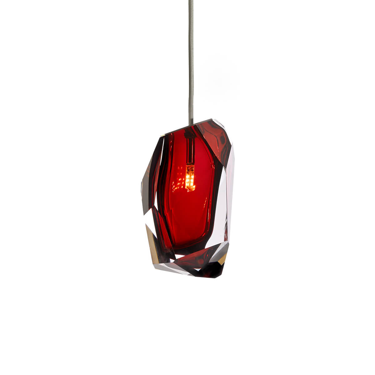 Red / Mobile / BlackMenu / Crystal Rock 1 Pendant Lamp, designed by Arik Levy