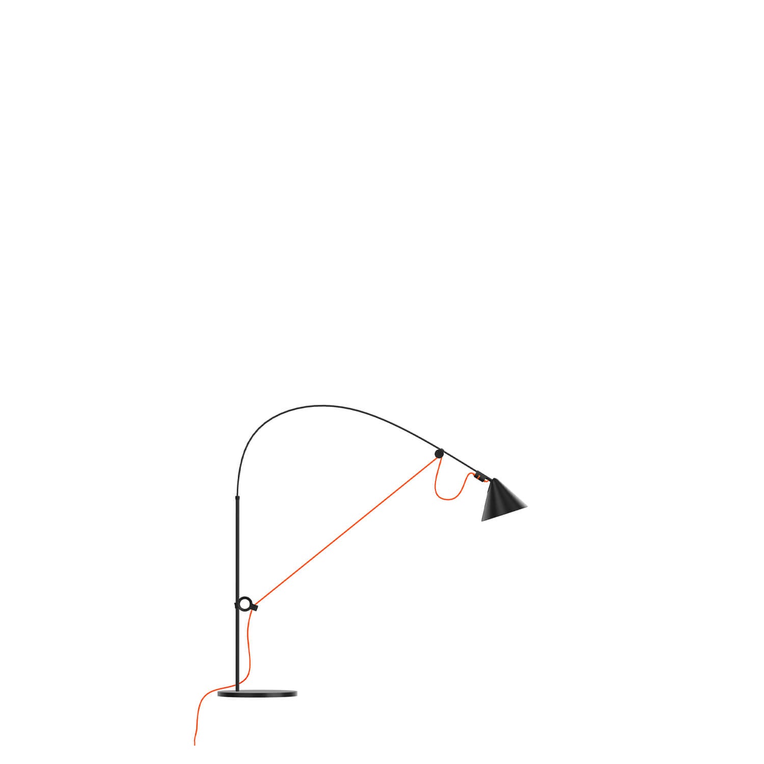 Black-Orange / Table / Mobile / BlackMenu / Ayno Lamp, designed by Stefan Diez