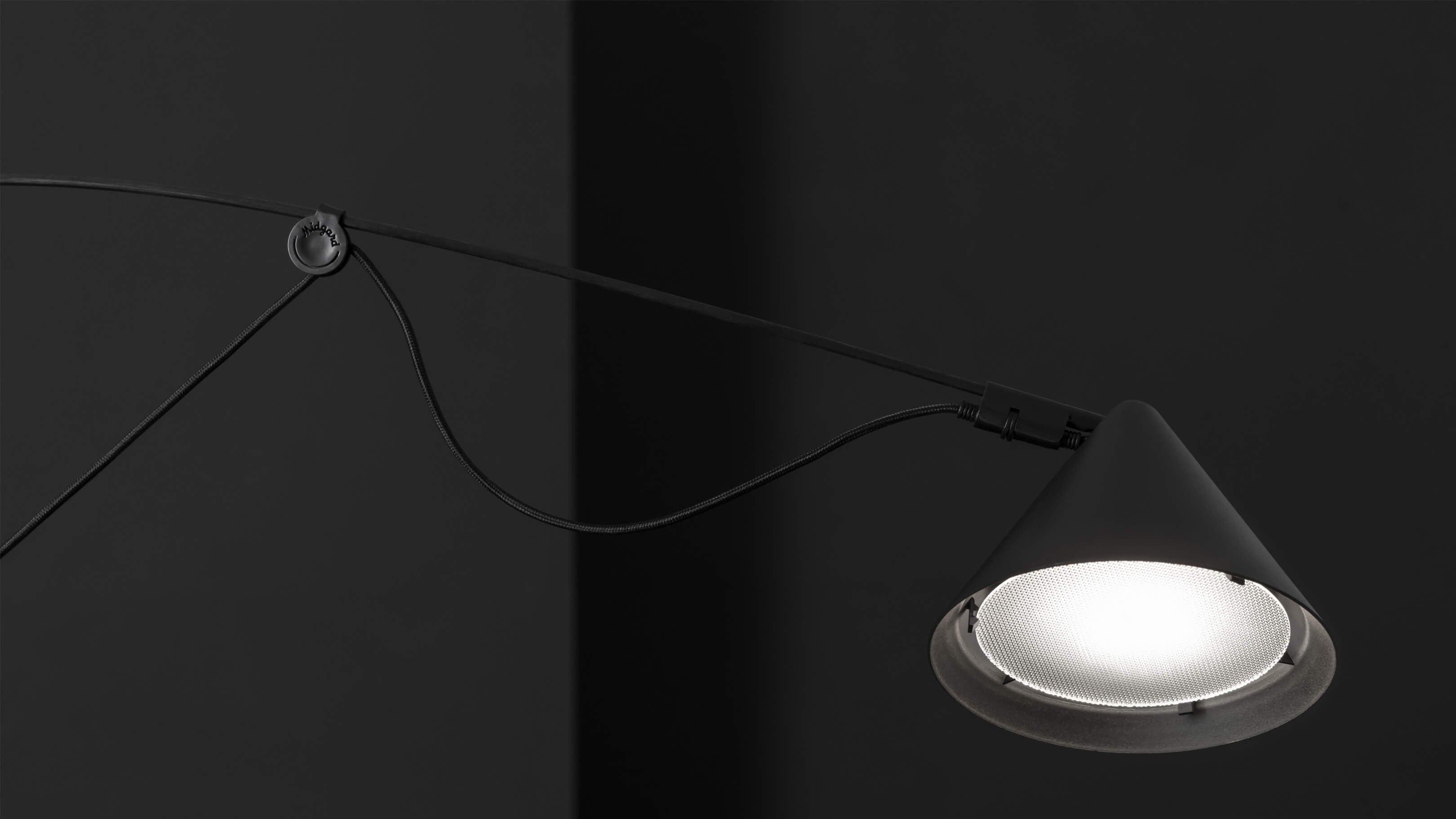 Black-Black / Table / Desktop / WhiteMenu / Ayno Lamp, designed by Stefan Diez