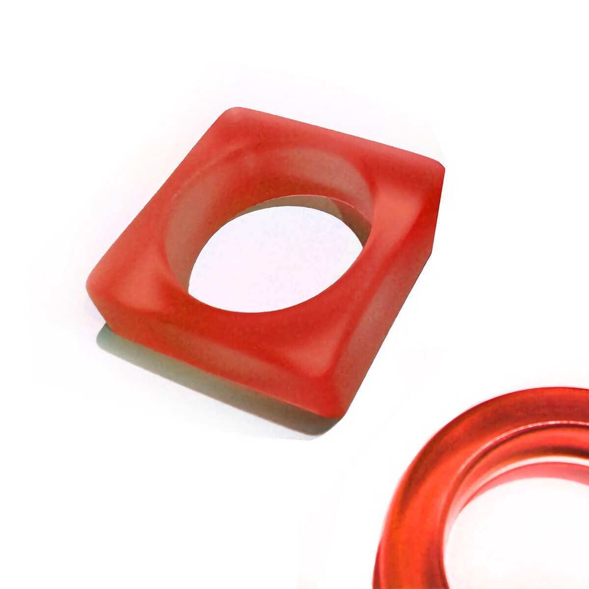 Red Round / Mobile / BlackMenu / Gel Bracelets Designed By Materia Design