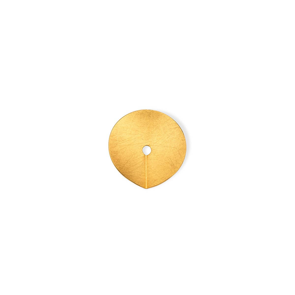 Large / Gold Plated / Mobile / BlackMenu / Creased Disc Pendant Necklace, designed by Marcin Zaremski