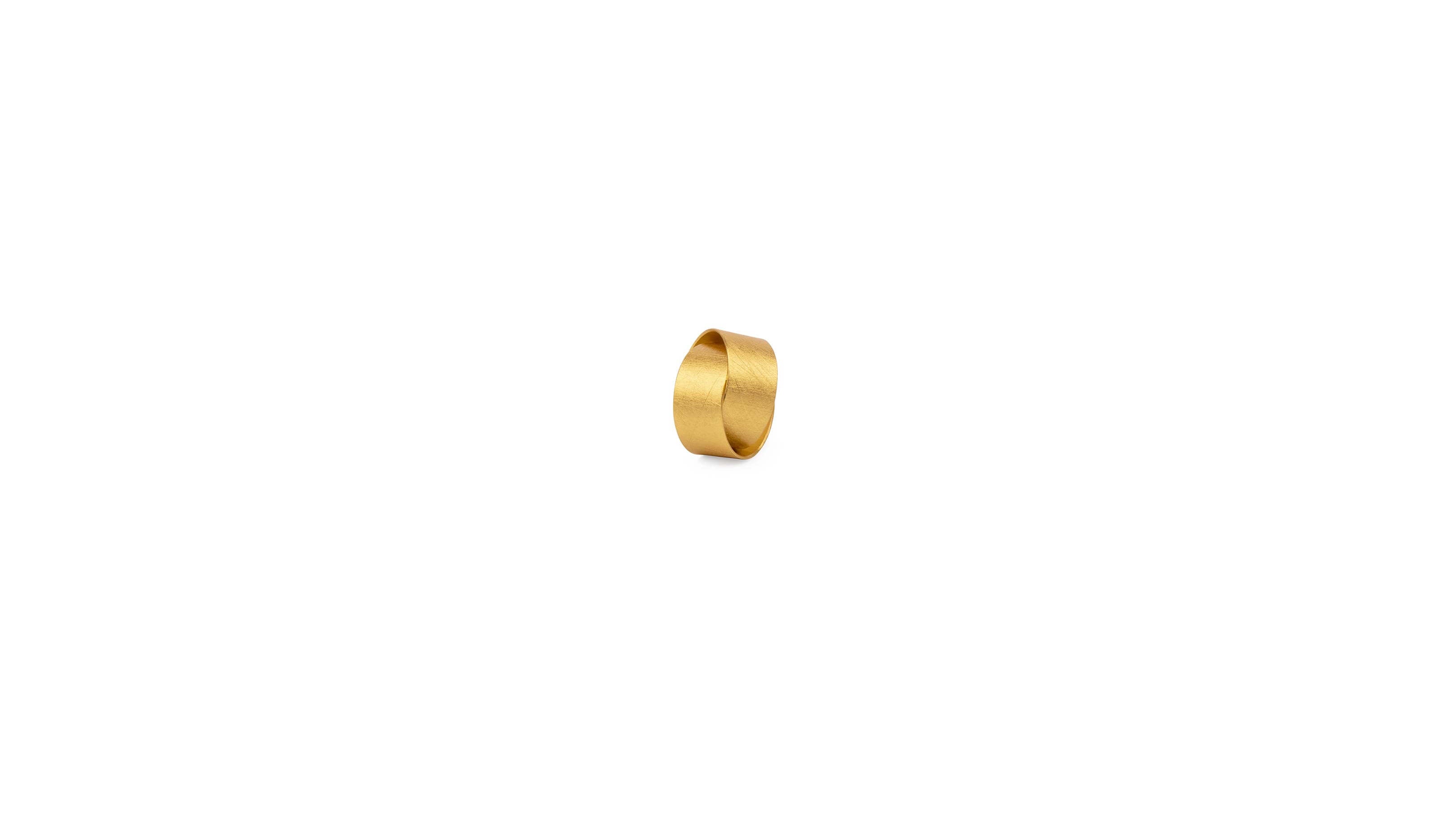 Large / Gold Plated / Desktop / BlackMenu / Double Loop Pendant Necklace, designed by Marcin Zaremski