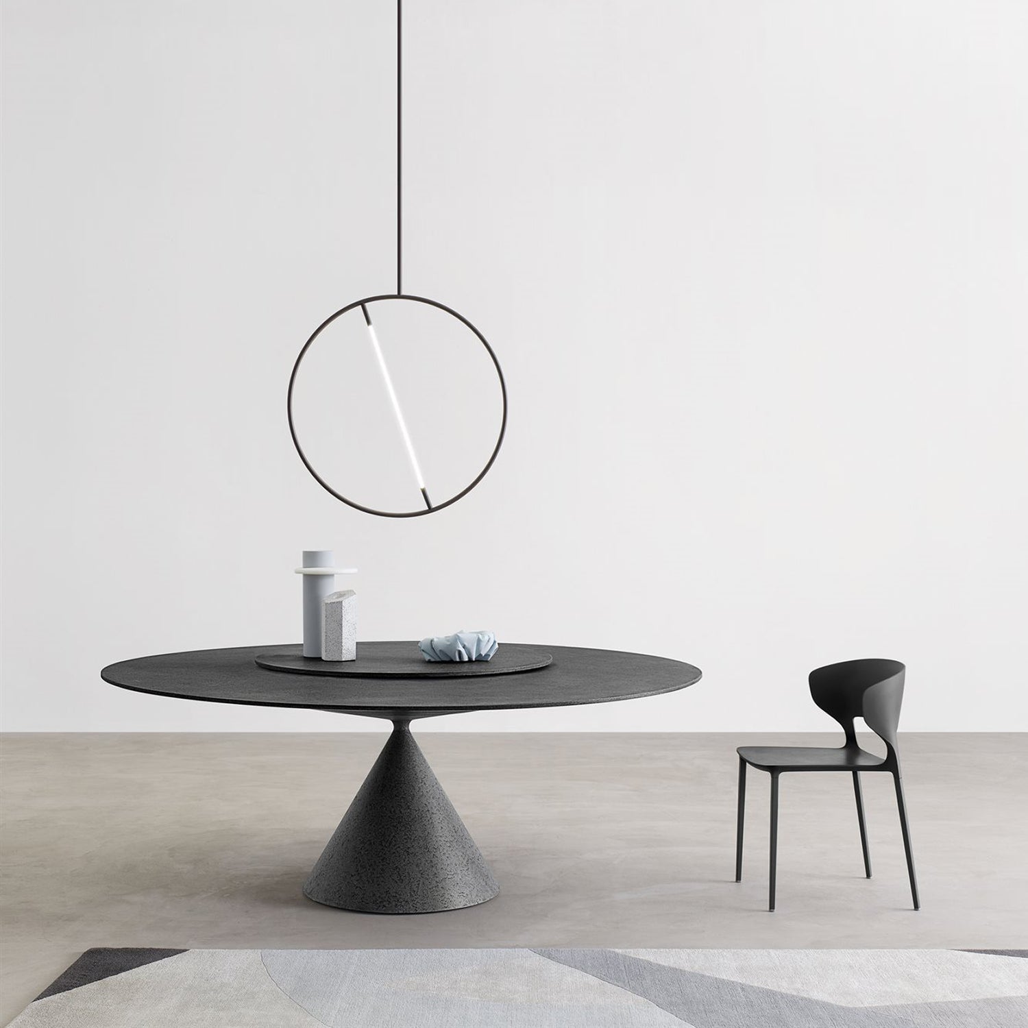 Black Concrete / 160cm / Mobile / BlackMenu / Clay Table, designed by Marc Krusin