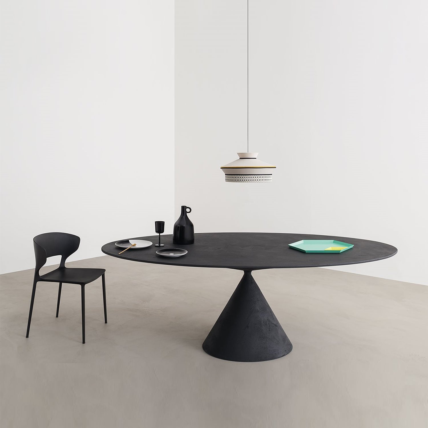 Black Concrete / 180cm / Mobile / BlackMenu / Clay Table, designed by Marc Krusin