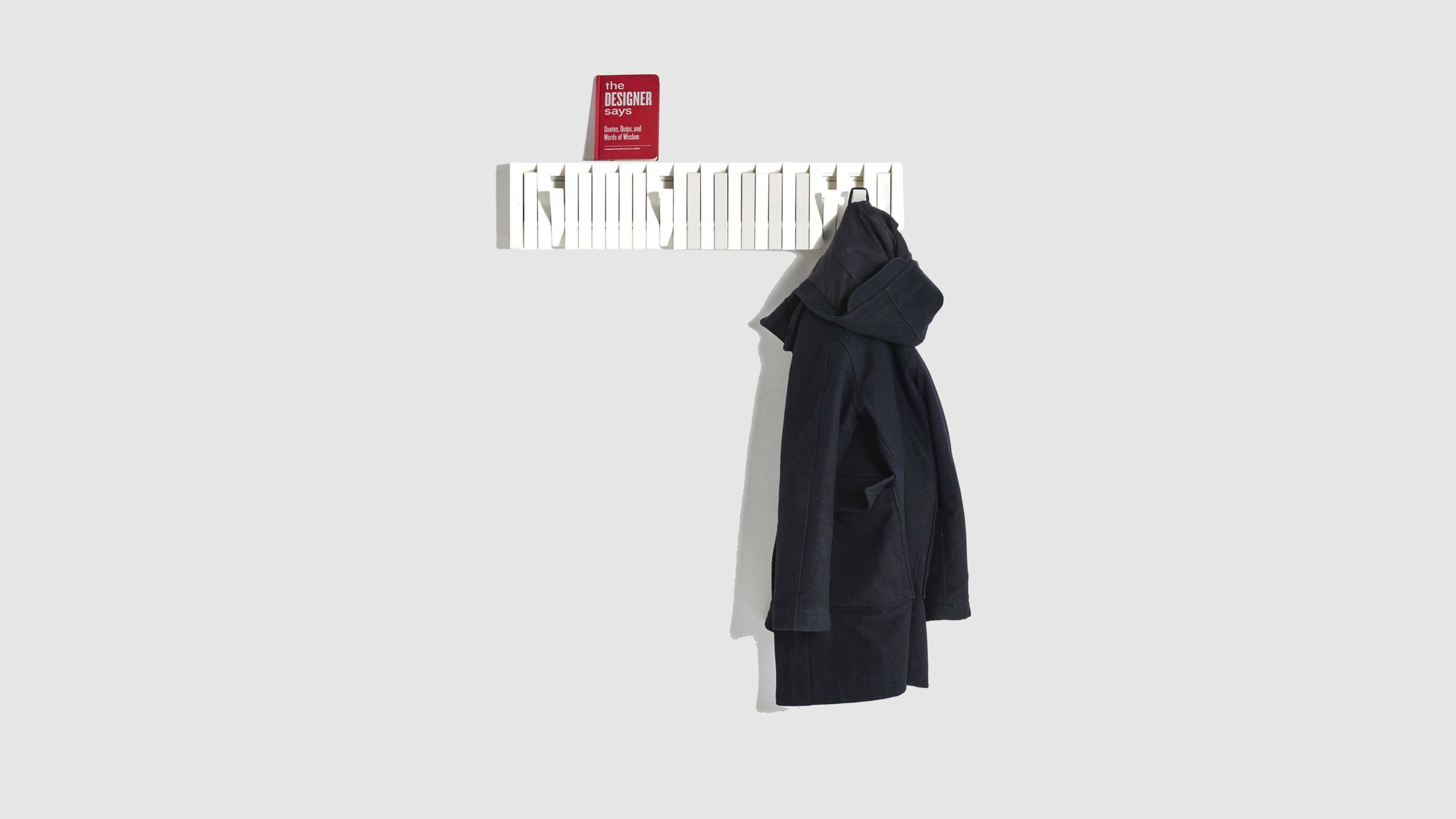 White / Desktop / BlackMenu / Xylo Coat Rack, designed by Patrick Seha