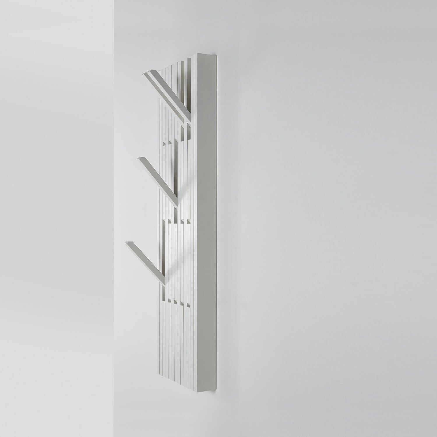 Small / Beech White / Mobile / BlackMenu / Piano Coat Rack, designed by Patrick Seha