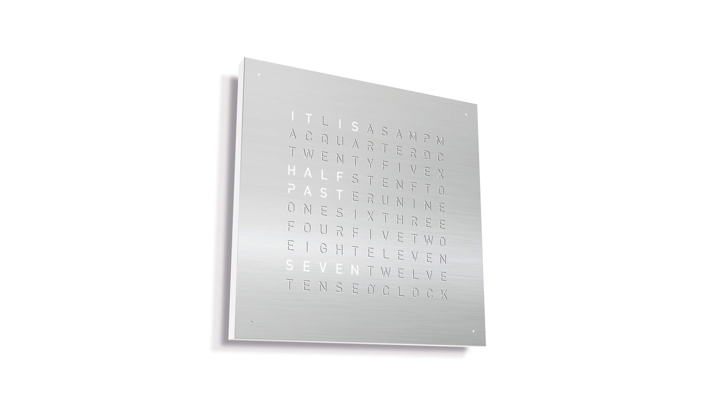 Desktop / BlackMenu / Qlocktwo Clock, designed by Biegert & Funk