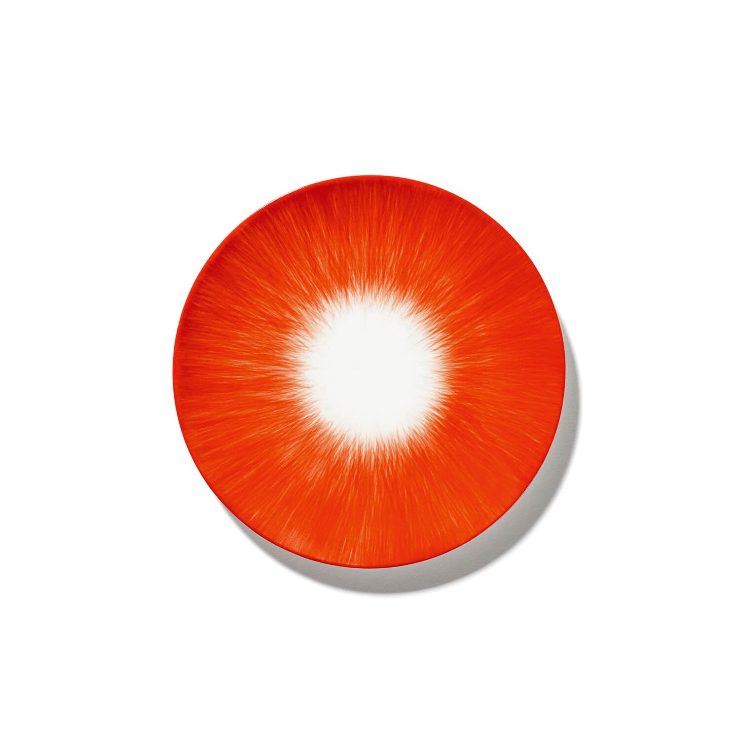 5.5 inches / Dé Plate #2 / Mobile / BlackMenu / Dé Off-White and Red Plate
