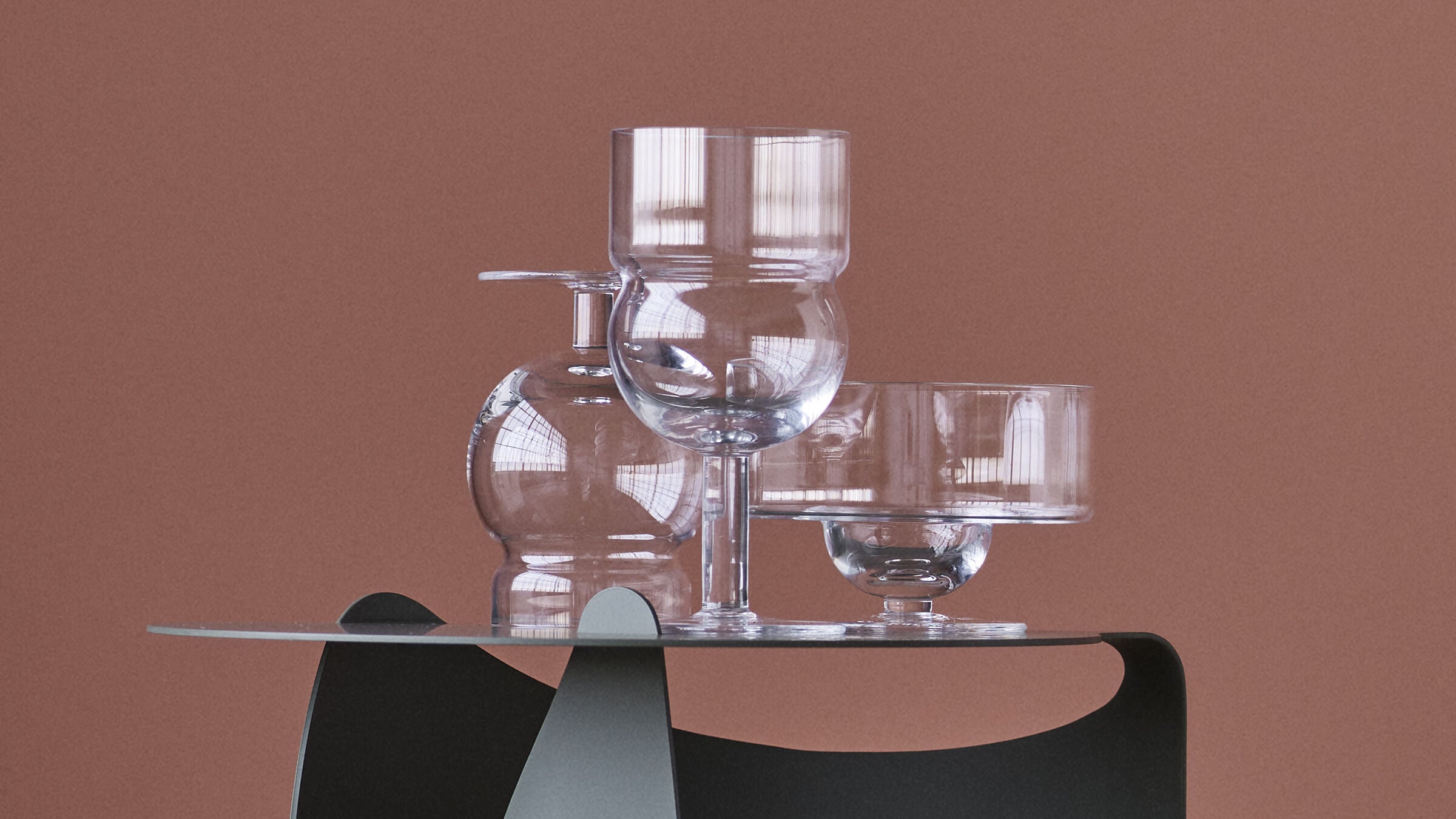 GeneralOption / Desktop / WhiteMenu / Sferico Glassware, designed by Joe Colombo